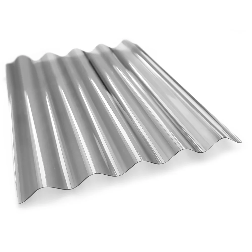 Policarbonat solid ondulat, gri, grosime 0.6 mm, 0.78 x 1.2 m
