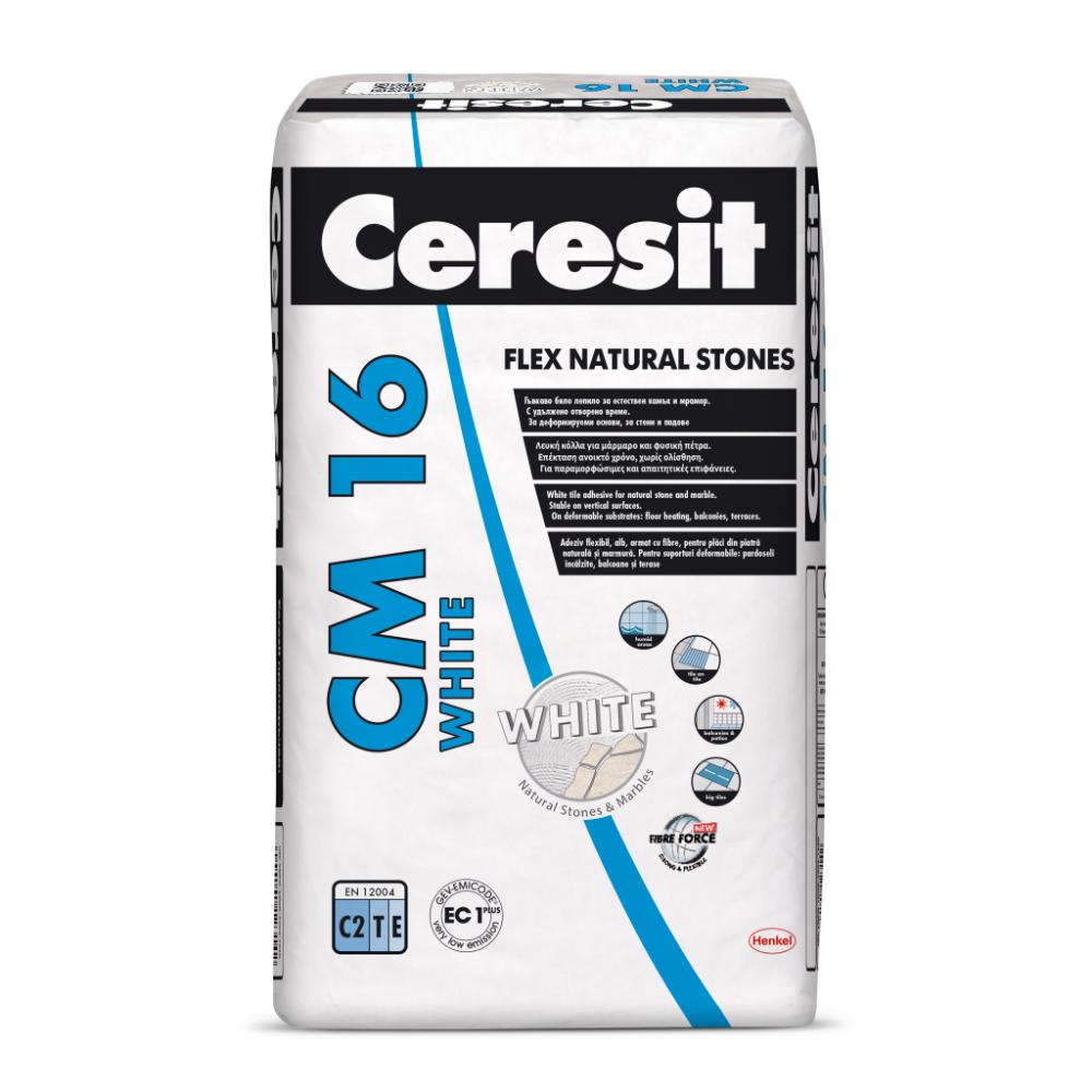 Adeziv placari ceramice Ceresit CM16, interior/exterior, alb, 25 kg
