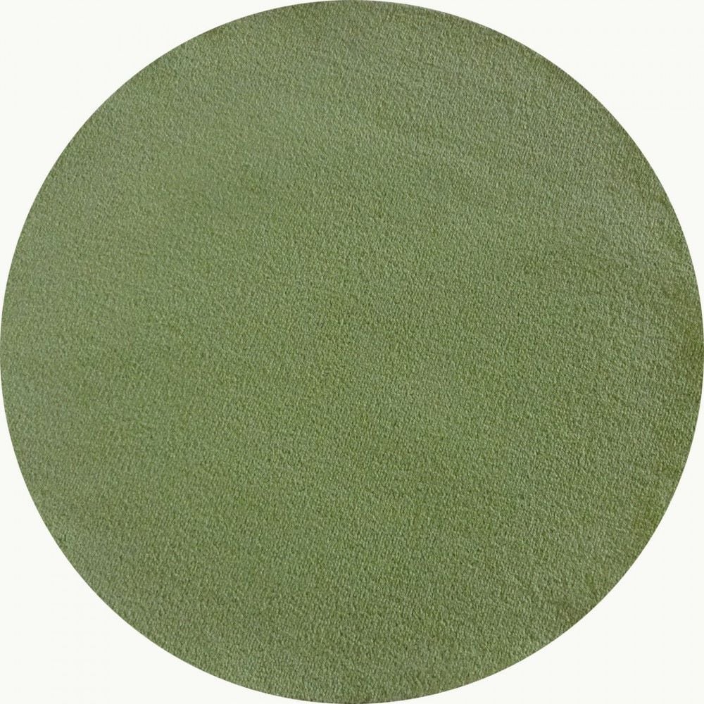 Covor rotund Rainbow, polipropilena friese, model modern verde, diametru 80 cm