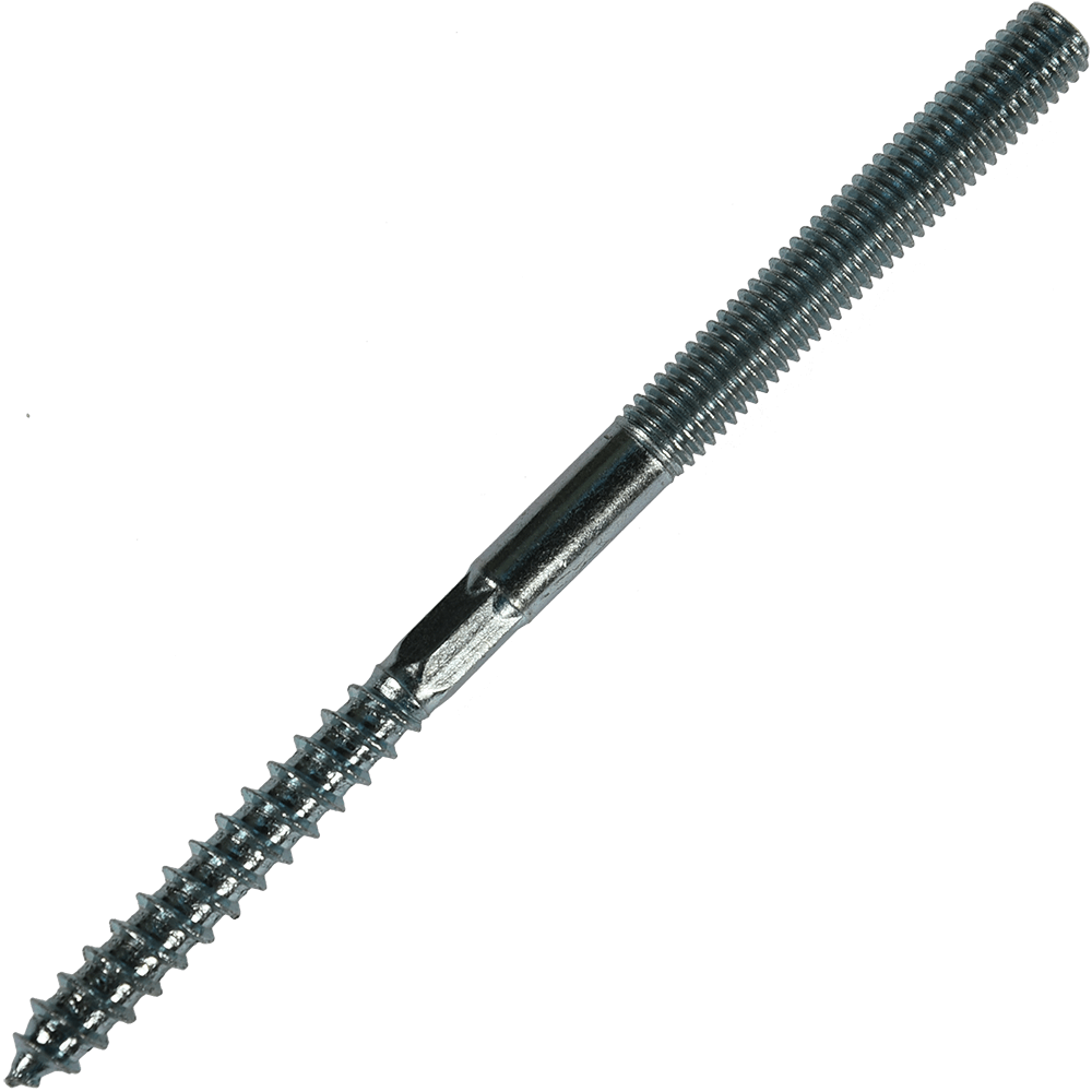 Prezon pentru lemn si metal, otel zincat, M8 x 125 mm, L45/M50