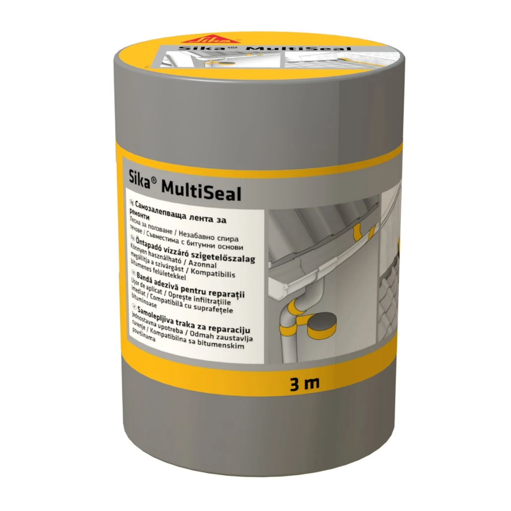 Banda bituminoasa autoadeziva pentru etansare Sika MultiSeal, gri, 3 m x 200 mm