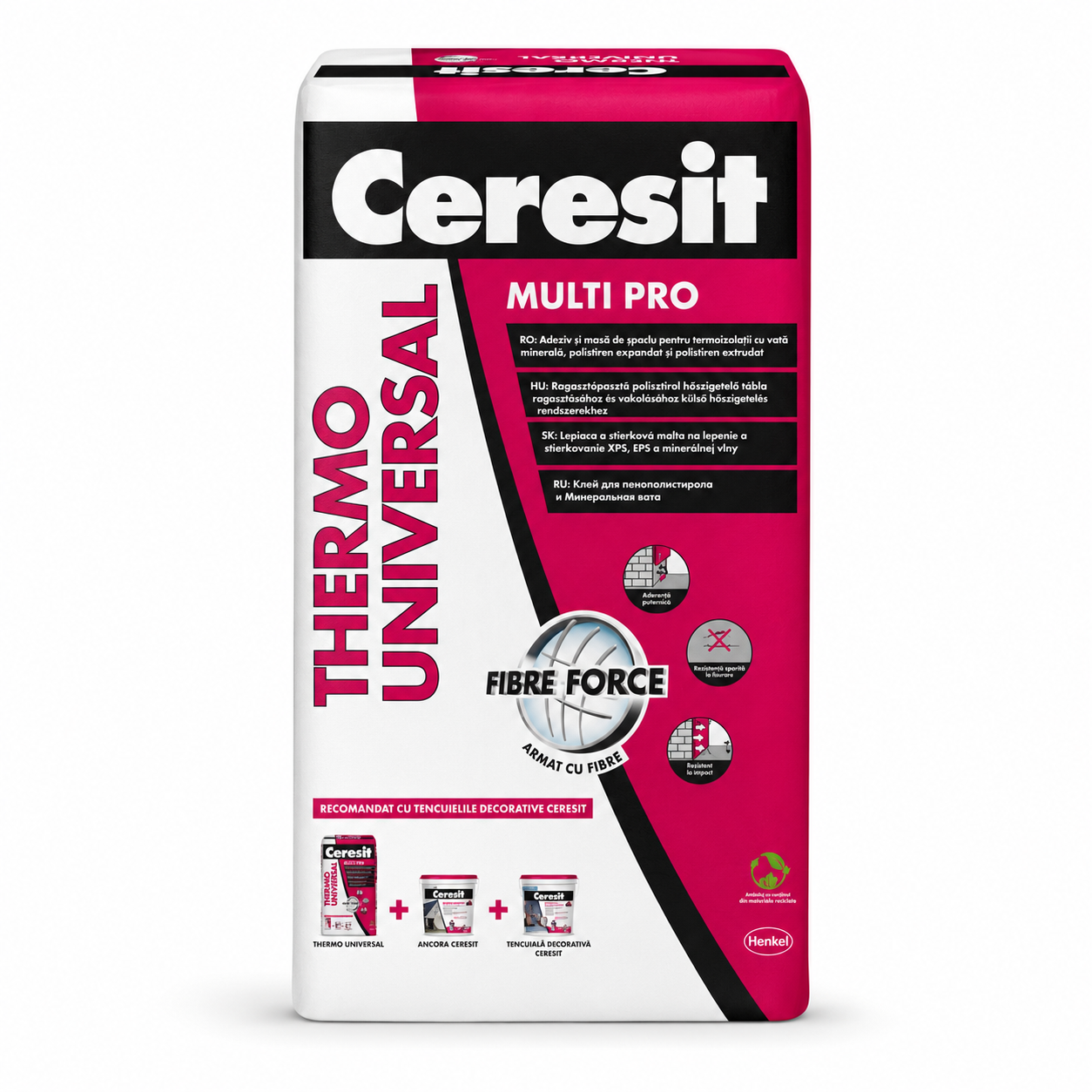 Adeziv universal termosisteme Ceresit Thermo Universal, interior / exterior, 25 kg