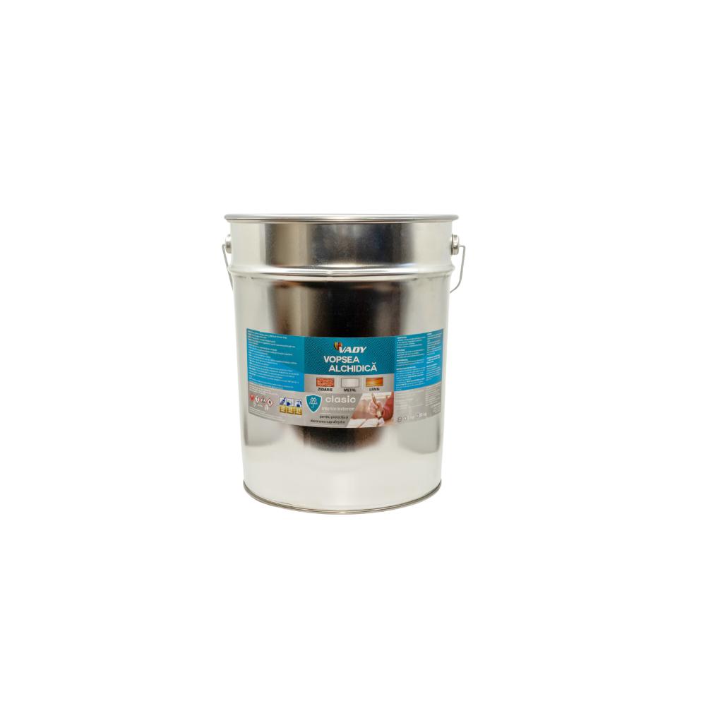 Vopsea alchidica Vady clasic, pentru lemn/metal/zidarie, interior/exterior, maro roscat, 20kg