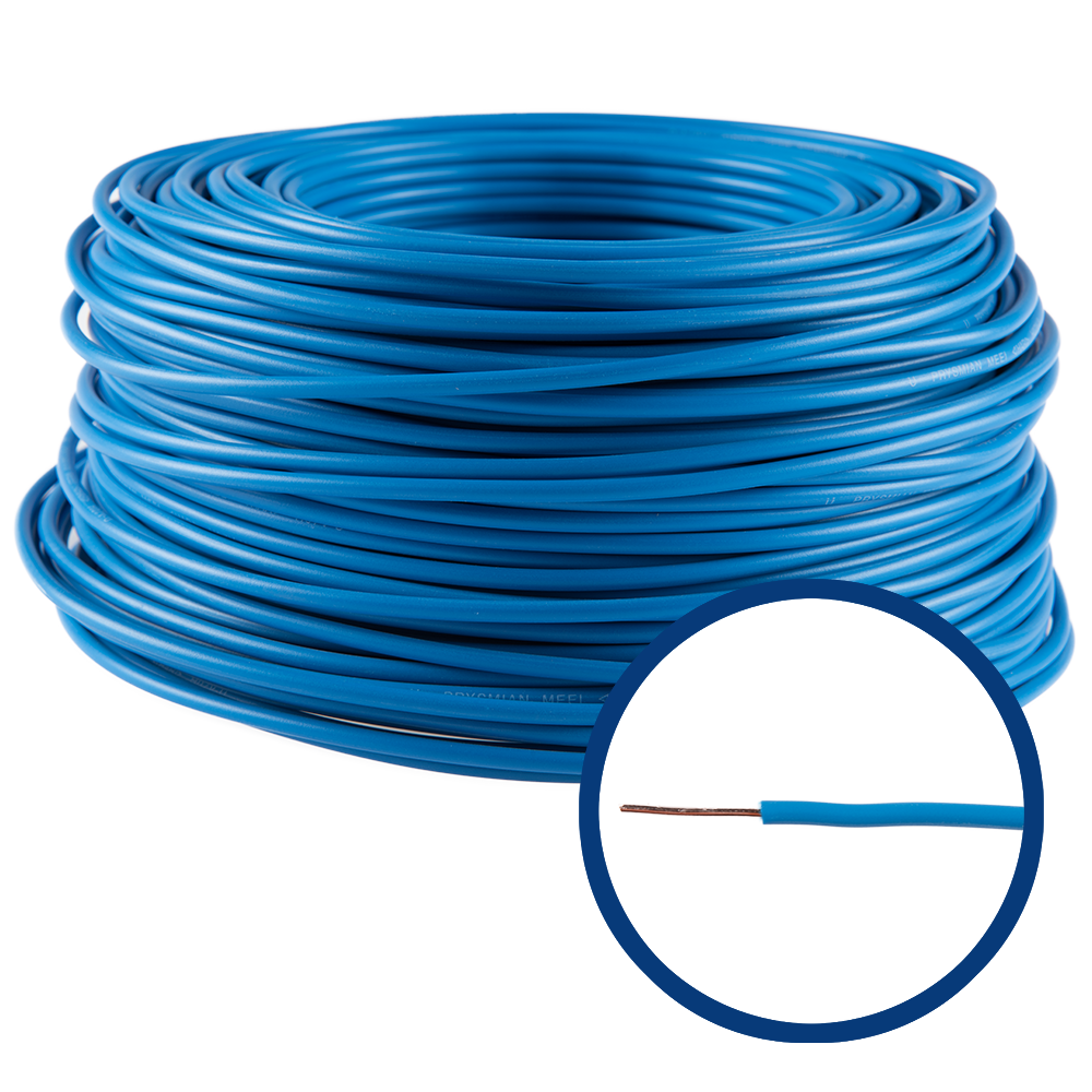 Conductor electric unifilar FY H07V-U, izolatie PVC, 4 mmp, 25 m, albastru
