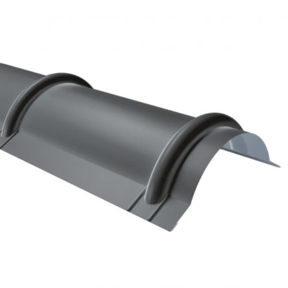 Coama semirotunda Durako, gri, RAL 7024, mat structurat, L=2 m