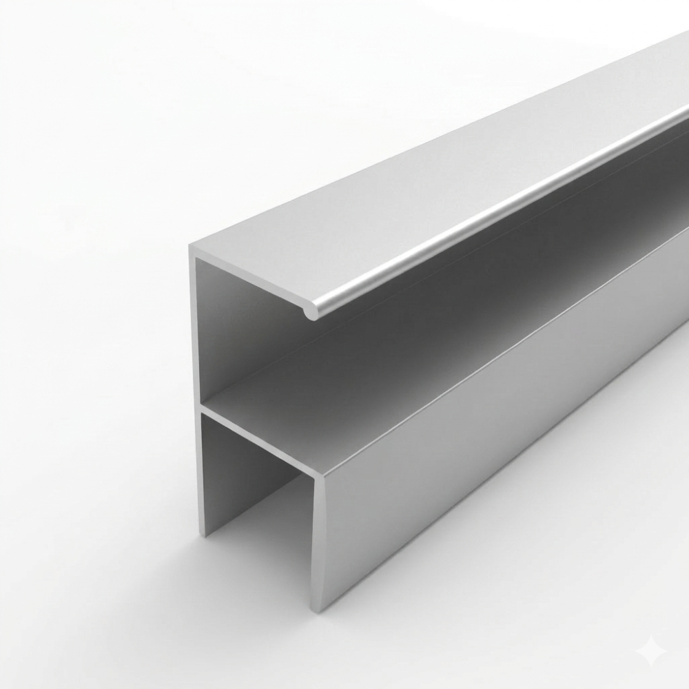 Profil aluminiu tip maner Y, anodizat mat, fara perie, 2.5 m