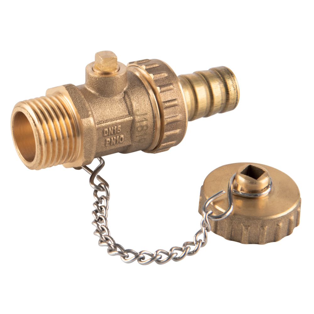 Robinet de golire cu bila F-Comfort Ferro ZSN2, filet exterior, alama, auriu, 3/4''