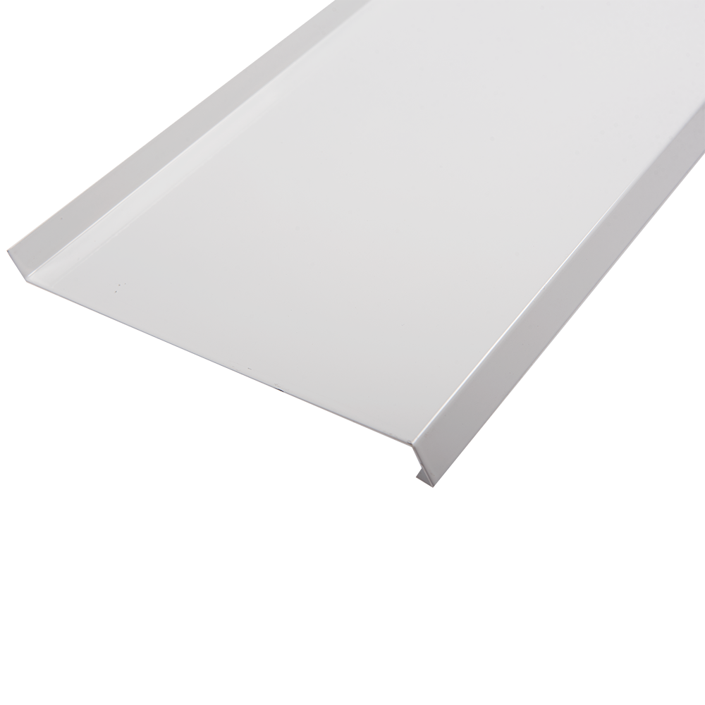 Glaf din aluminiu, RAL 9016, alb, 3000 x 200 mm