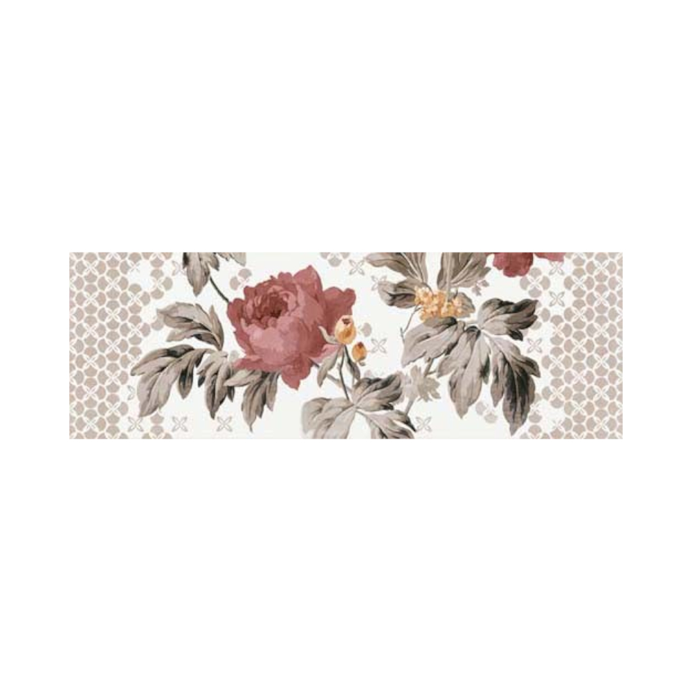 Faianta decor baie Kai Faenza Flowers Red, multicolor, lucios, model, 75.5 x 51 cm