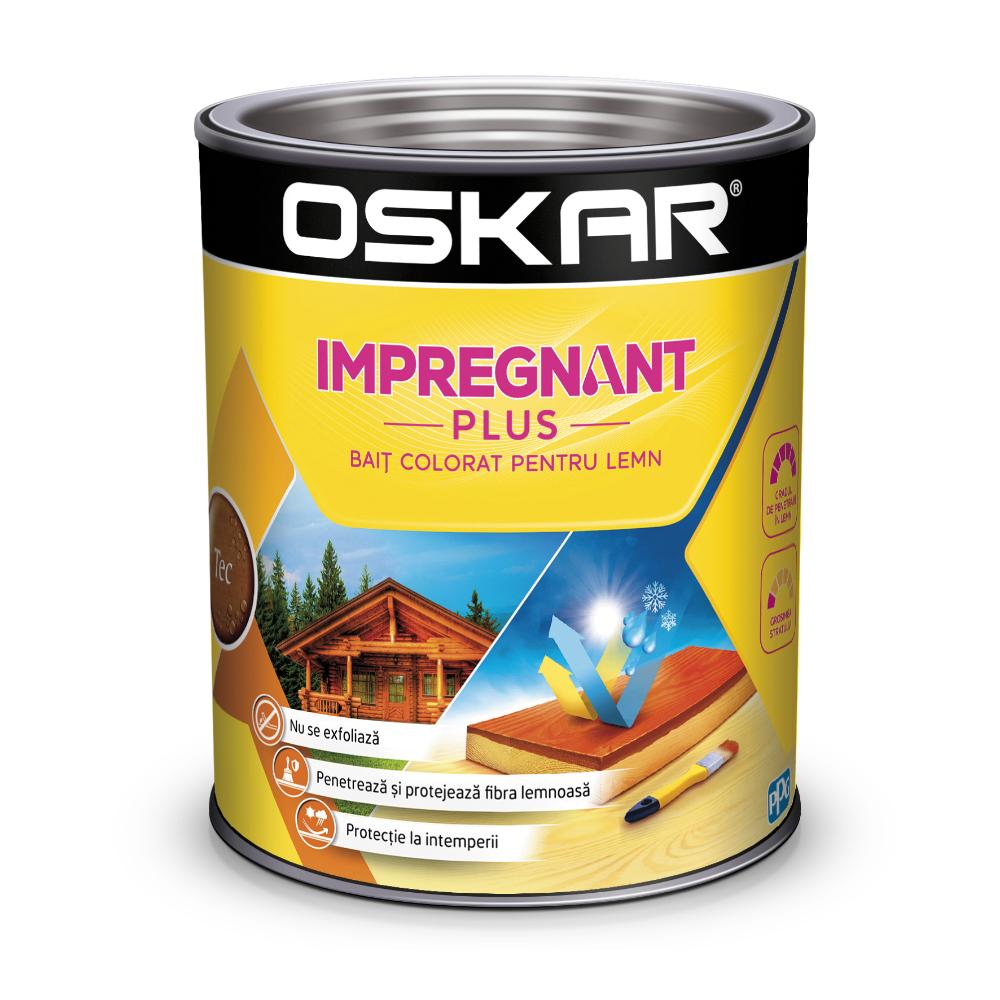 Lazura pentru lemn OSKAR Impregnant Plus, teak, 0.75 l
