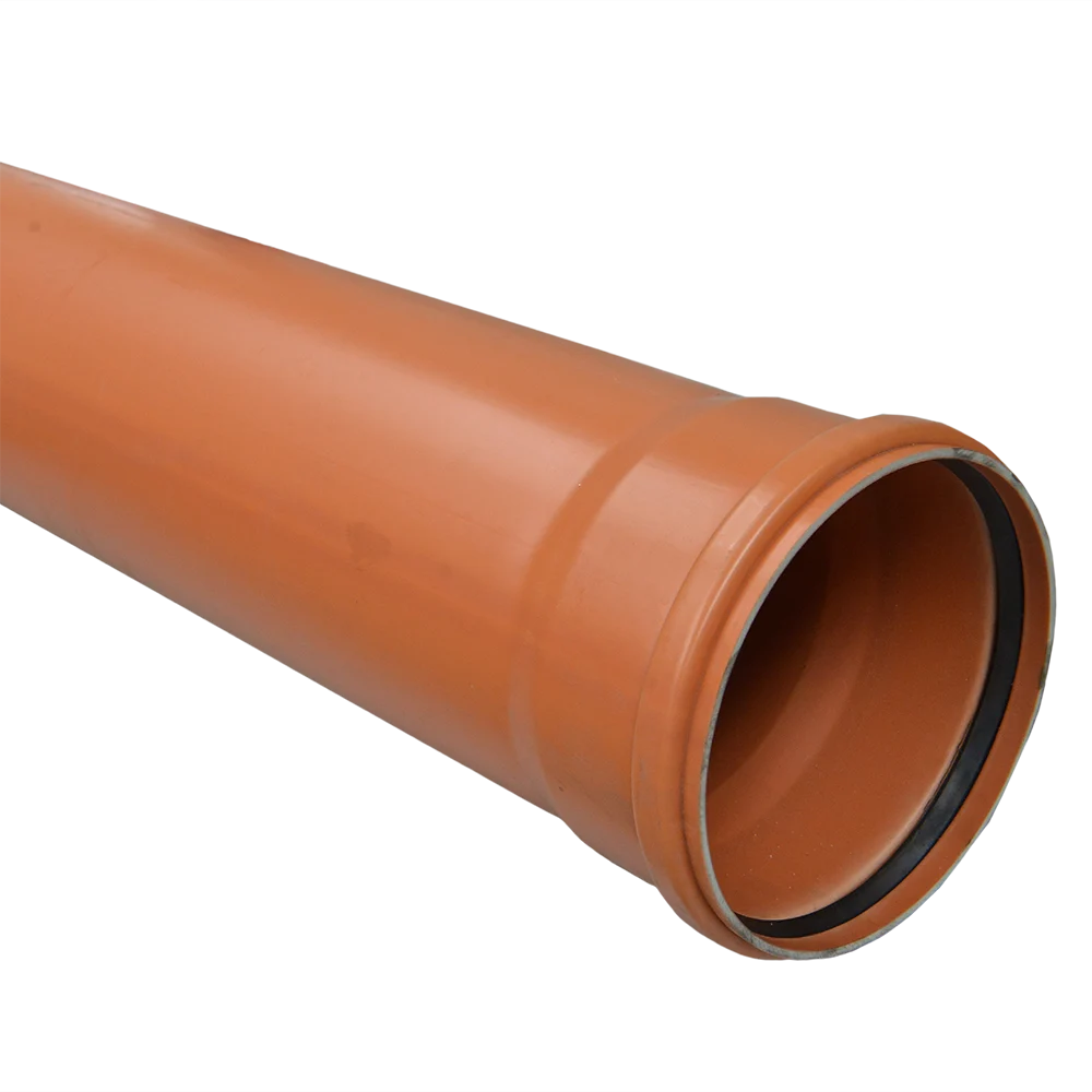 Teava PVC SN2 Valrom, canalizare exterioara, cu mufa si garnitura, diametru 200 mm, 4 m