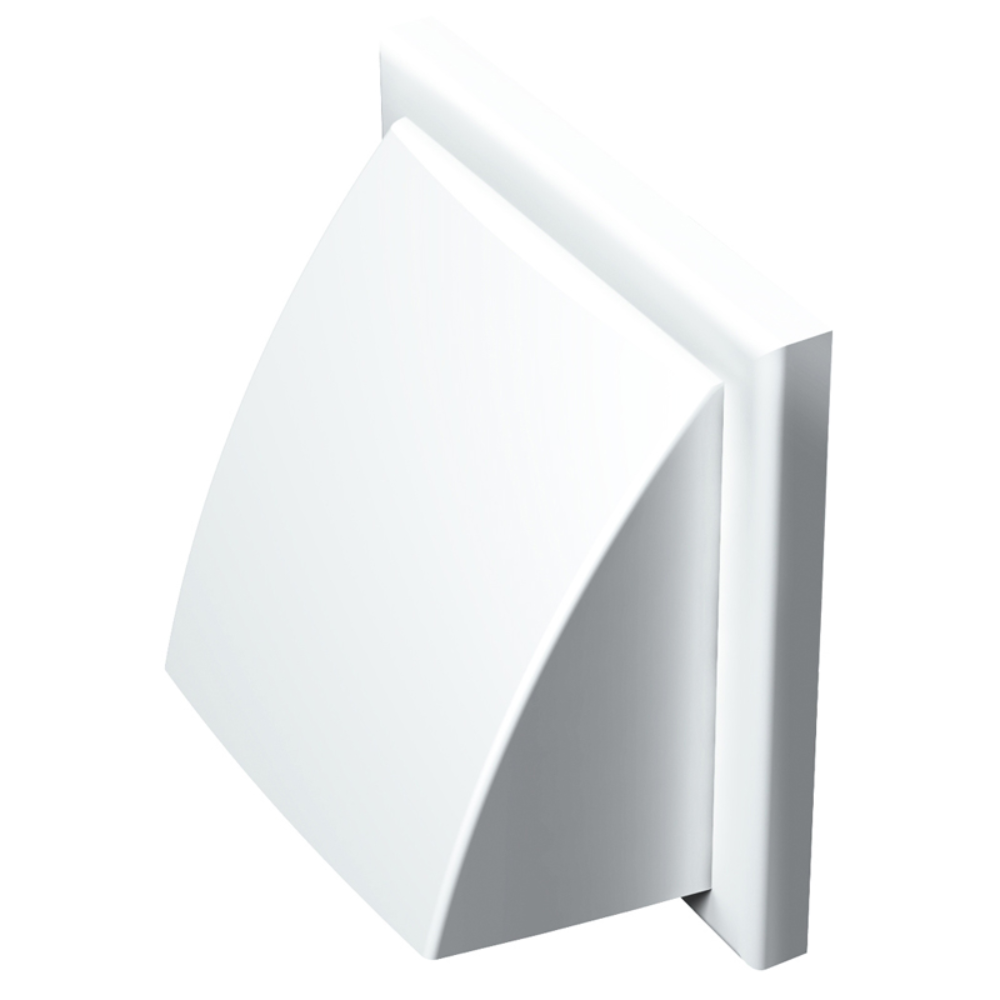 Grila clapeta antiploaie Vents, PVC, alb, 154 x 110 mm