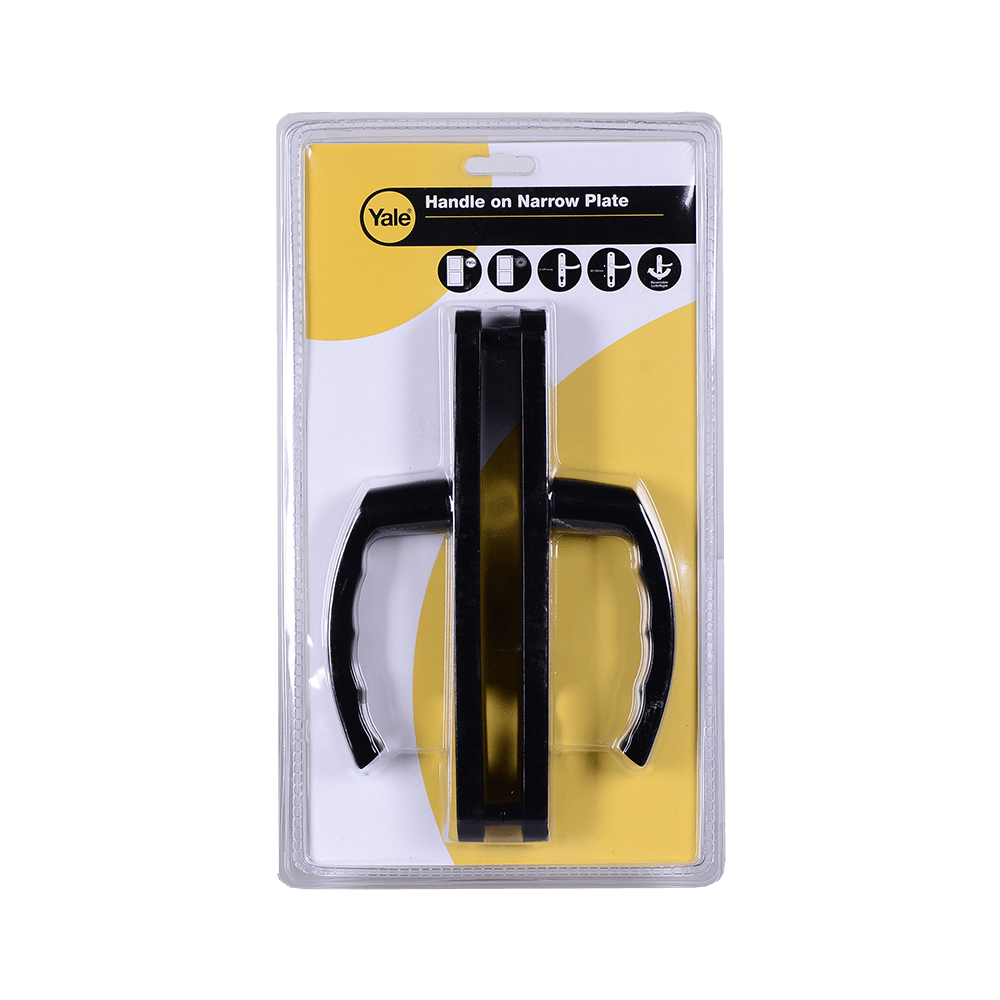 Maner usa PVC cu sild, pentru cilindru, negru, 92 mm