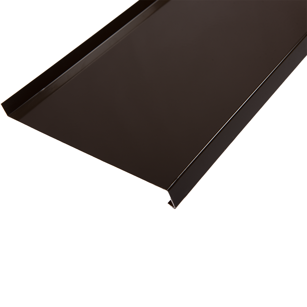 Glaf din aluminiu, RAL 8014, maro, 300 x 15 cm