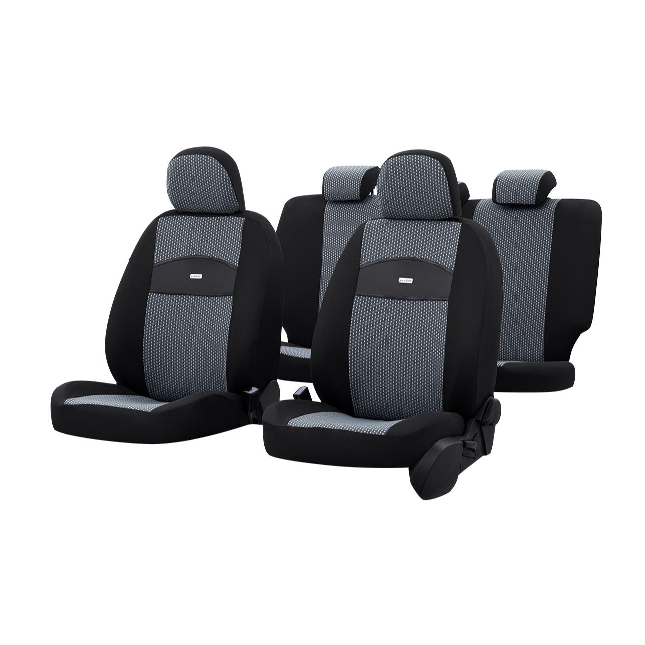 Huse scaun auto Otom smart, gri, poliester, marime universala, 35 x 25 x 15 cm