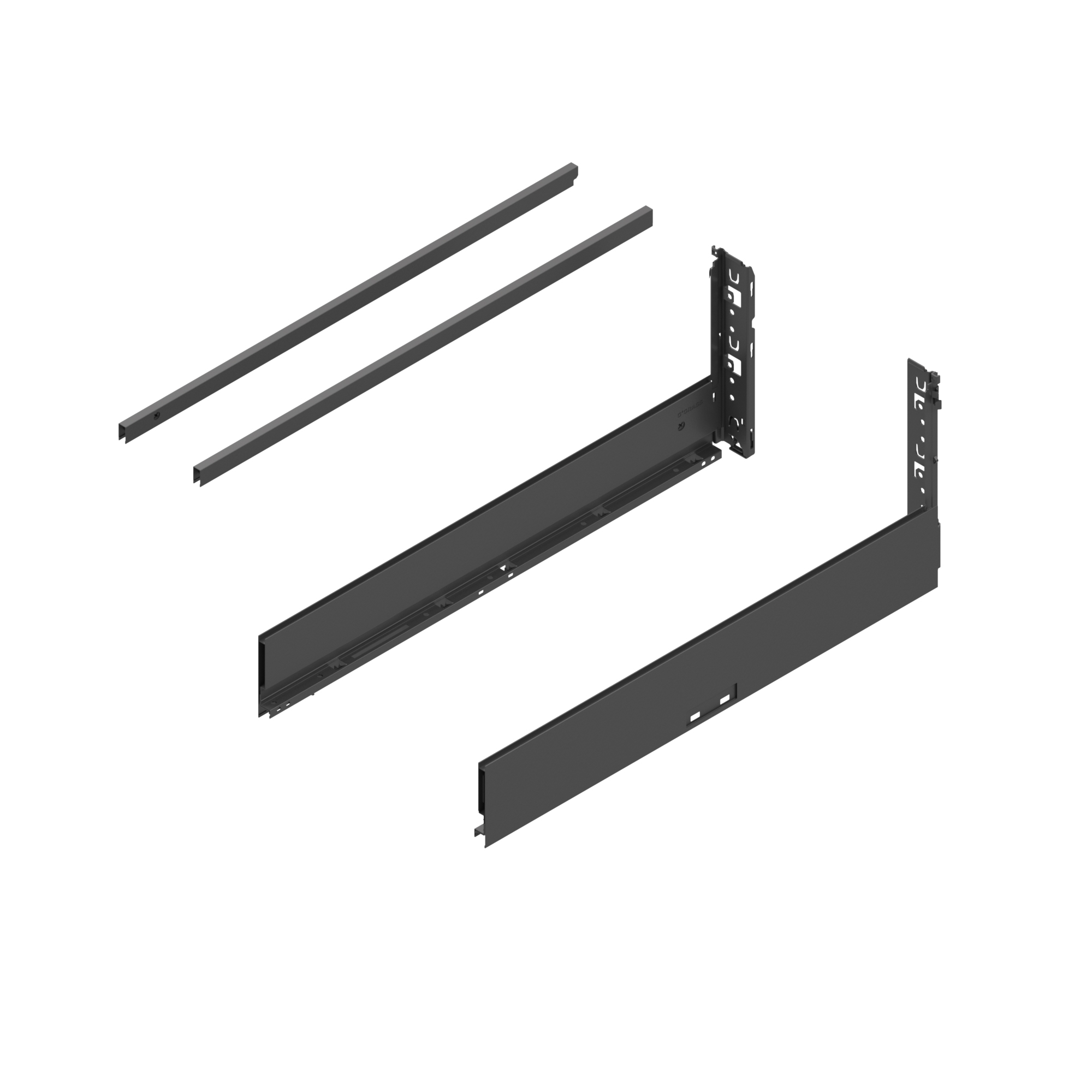 Set laterale Grass Vionaro V8 Crystal Zircon, otel, plastic si sticla, antracit, 500 mm