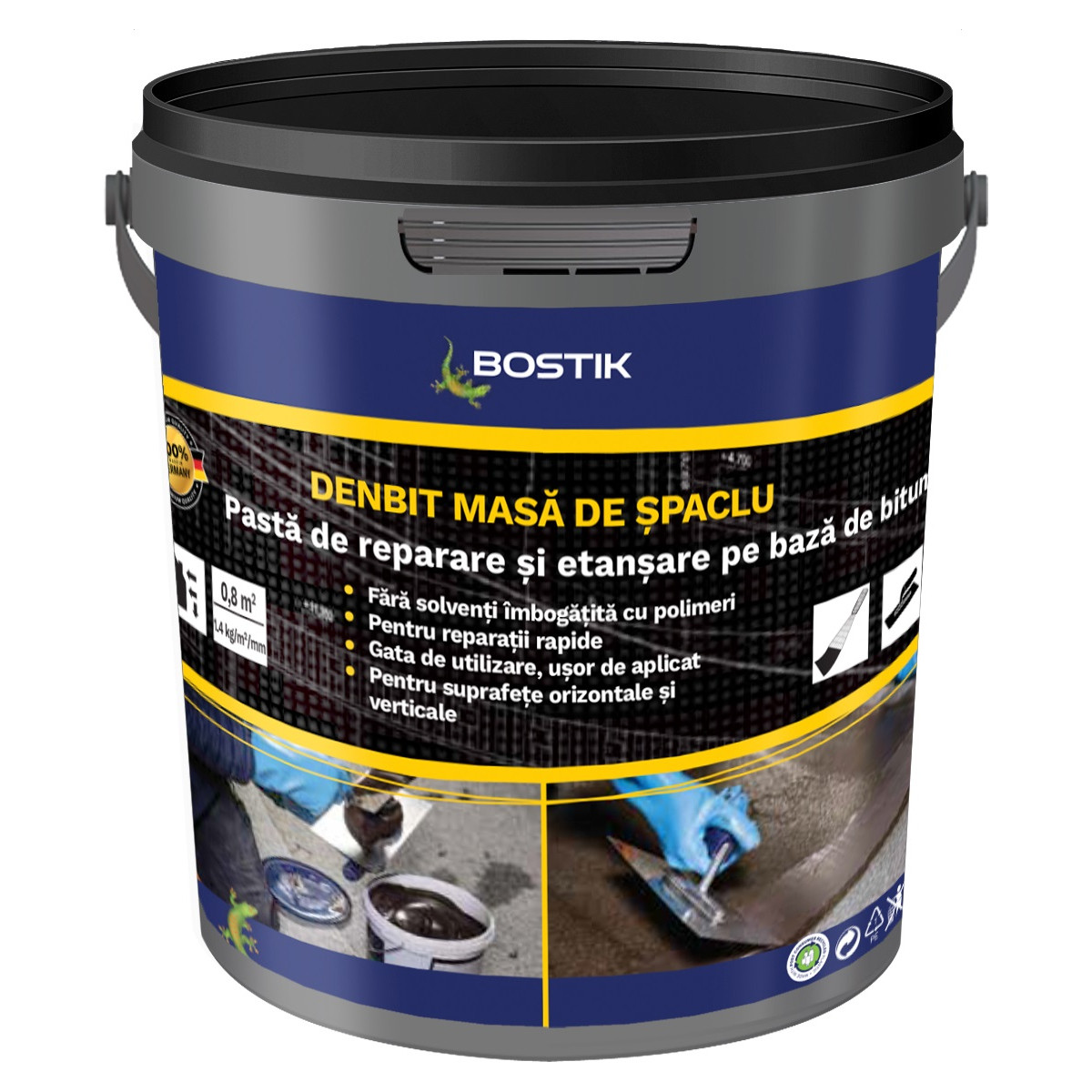Masa de spaclu bituminoasa Bostik Denbit, exterior, negru, 1 kg