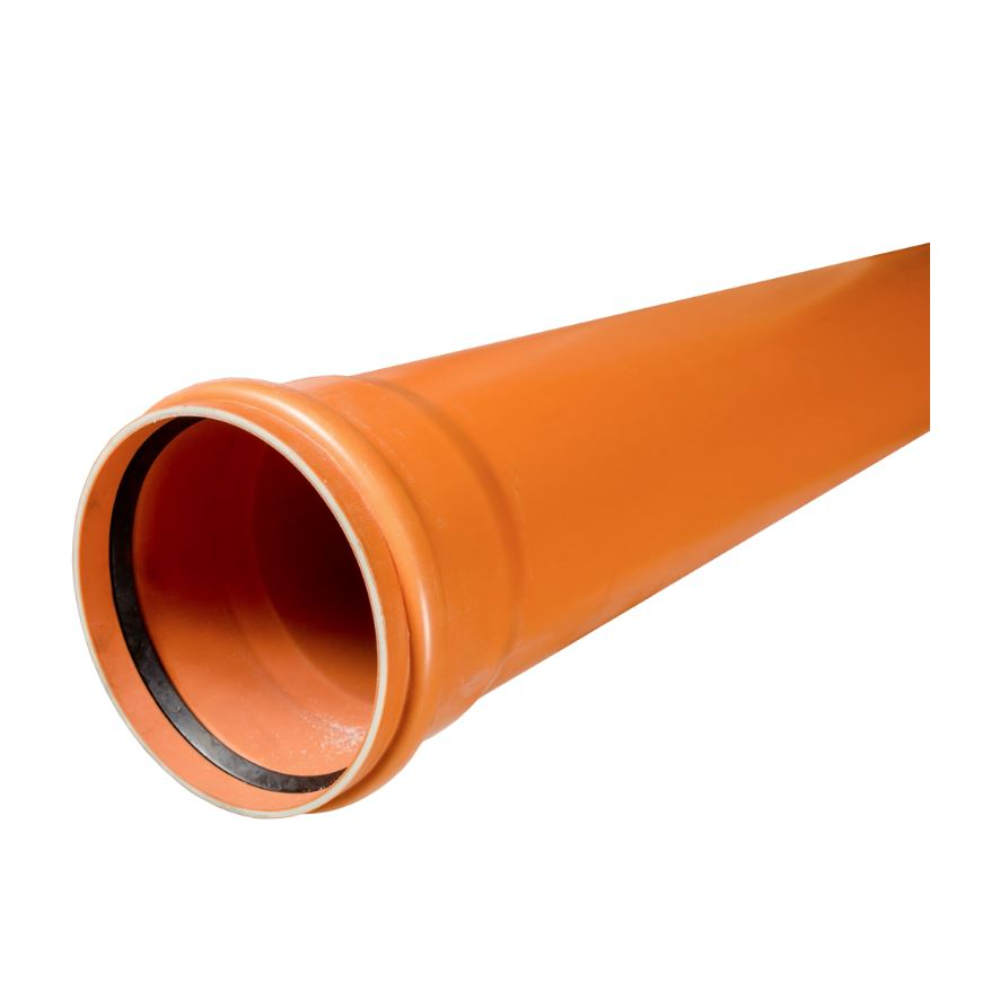 Teava PVC SN4 Valrom, canalizare exterioara, cu mufa si garnitura, diametru 110 mm, 6 m