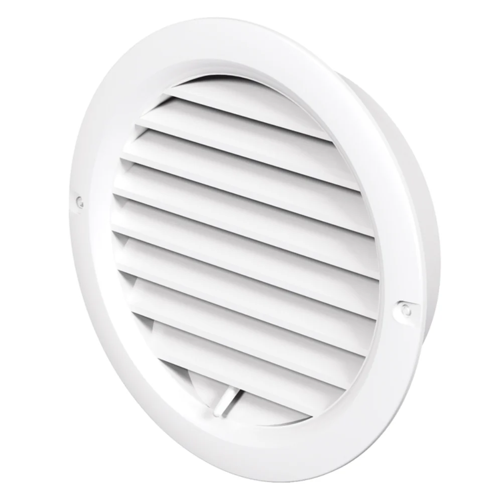 Grila circulara reglabila Vents, PVC, alb, 150 mm