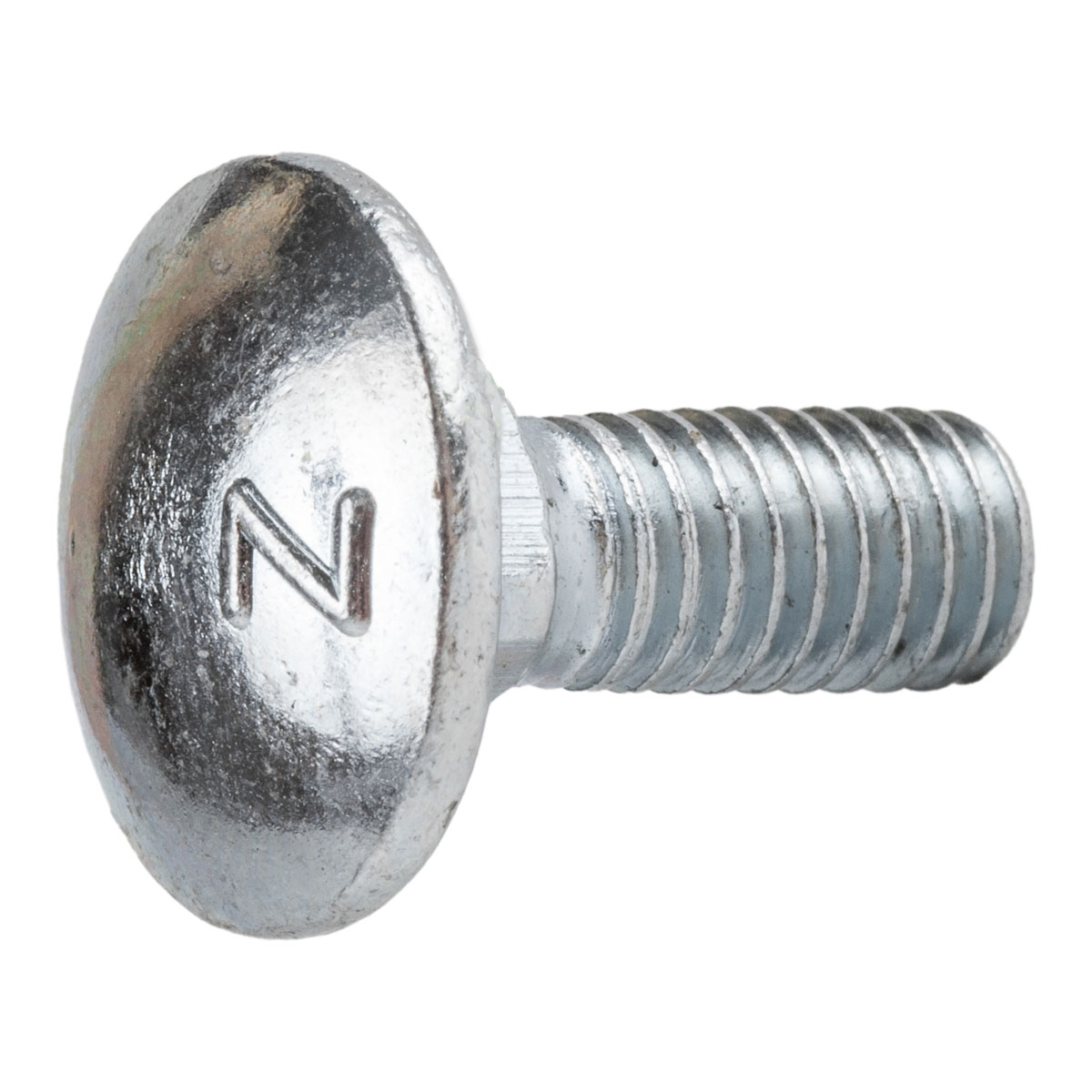 Surub cu cap bombat si gat patrat, otel zincat alb, 12 x 40 mm, punga 10 bucati