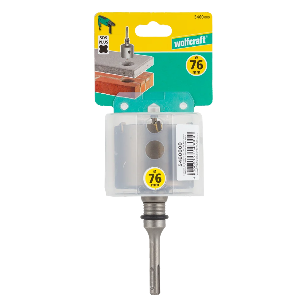 Carota Wolfcraft pentru beton, cu burghiu, 76 mm