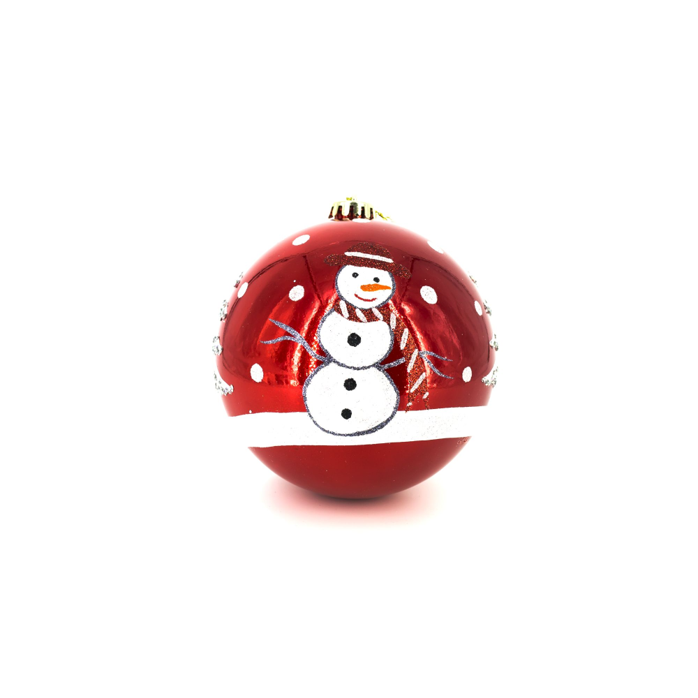 Glob decorativ de Craciun, plastic, 15 cm