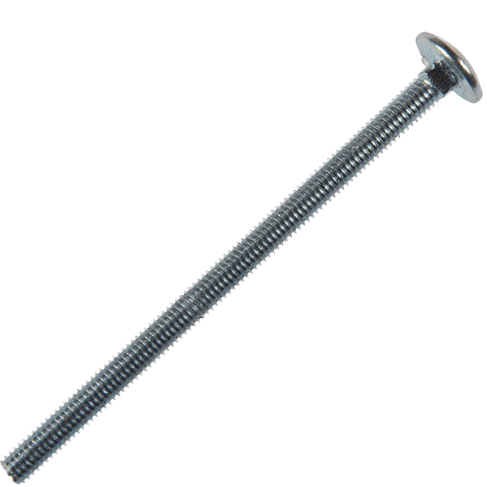Surub cu cap bombat si gat patrat, otel zincat alb, 6 x 120 mm, 10 buc