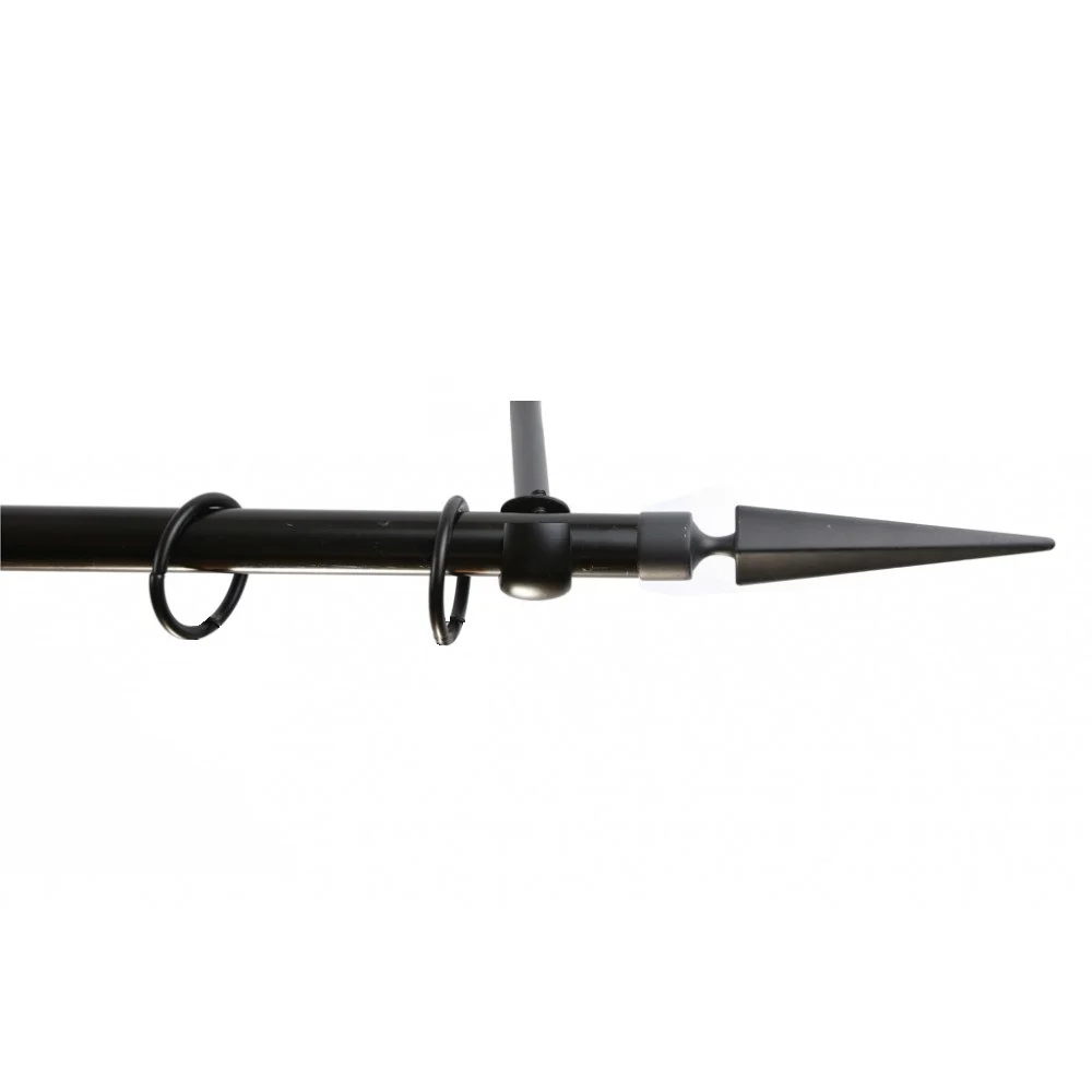 Galerie metalica cu capat sulita, diametru 16 mm, negru-auriu, 160 cm