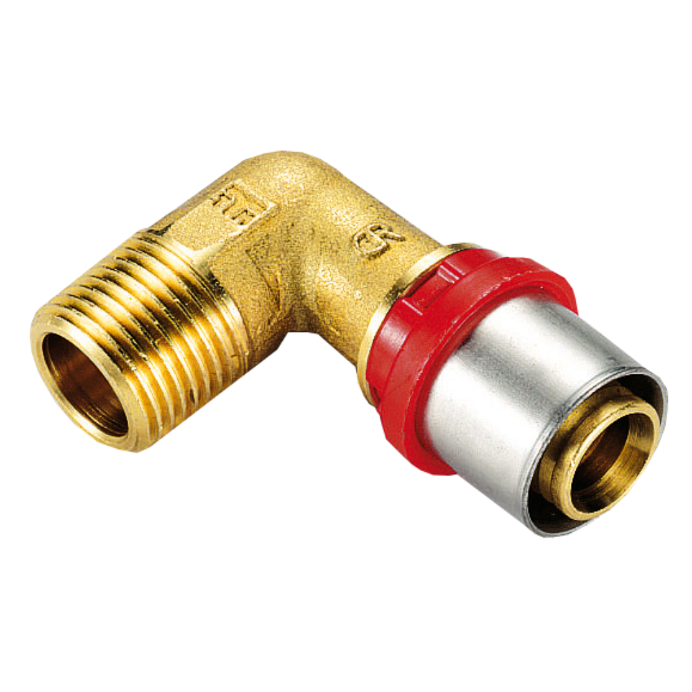 Cot prin presare Tiemme, filet exterior, alama, 16mm x 1/2
