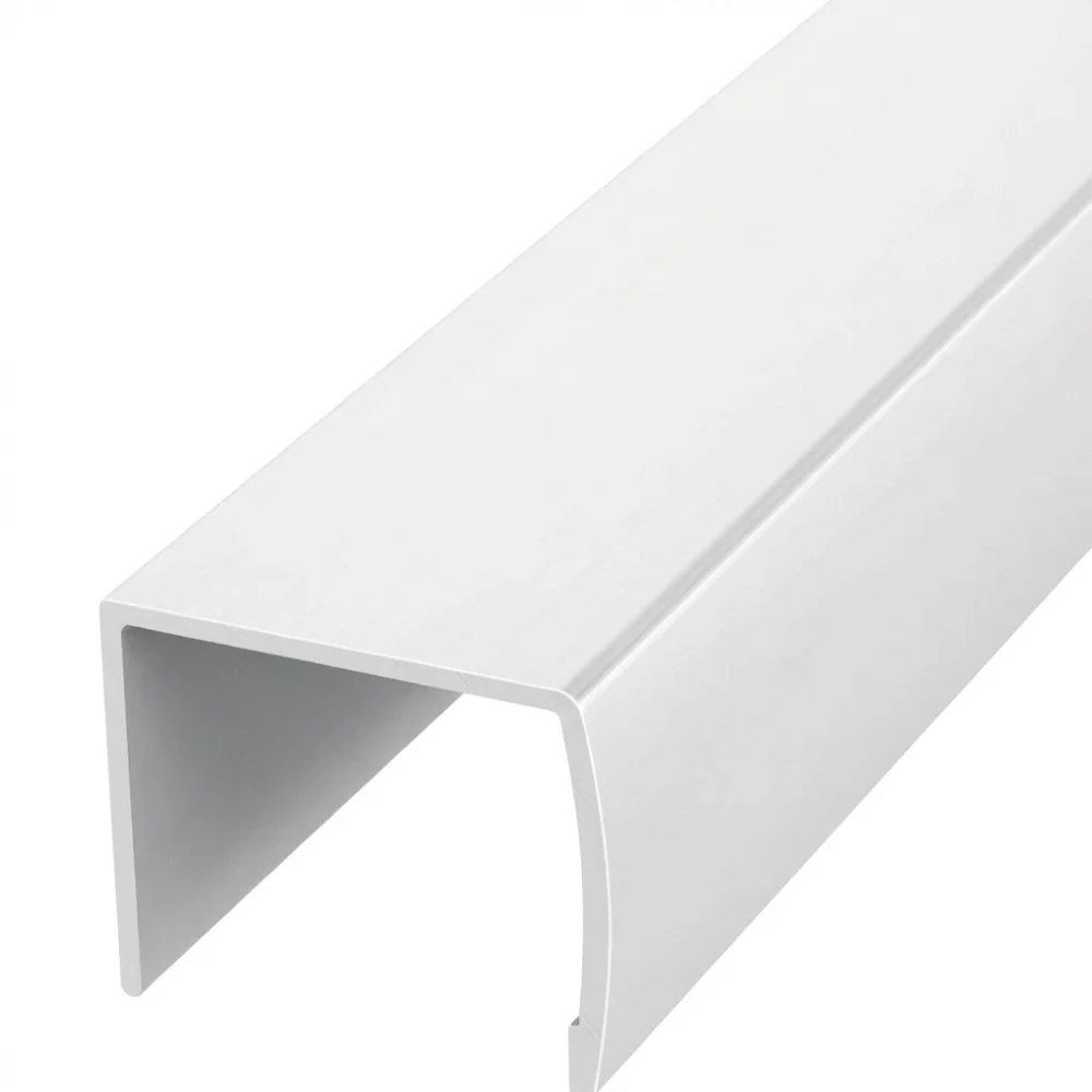 Profil din aluminiu tip U, alb, 3 m