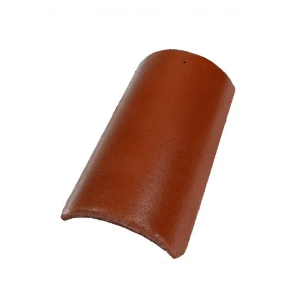 Tigla de coama Terran Danubia + clema de fixare, natur, 250 x 420 mm, 4.7 kg/buc