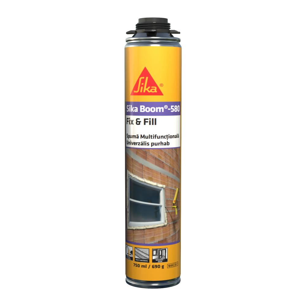 Spuma poliuretanica de uz general, cu aplicare manuala, Sika Boom-180 Fix & Fill, 750 ml