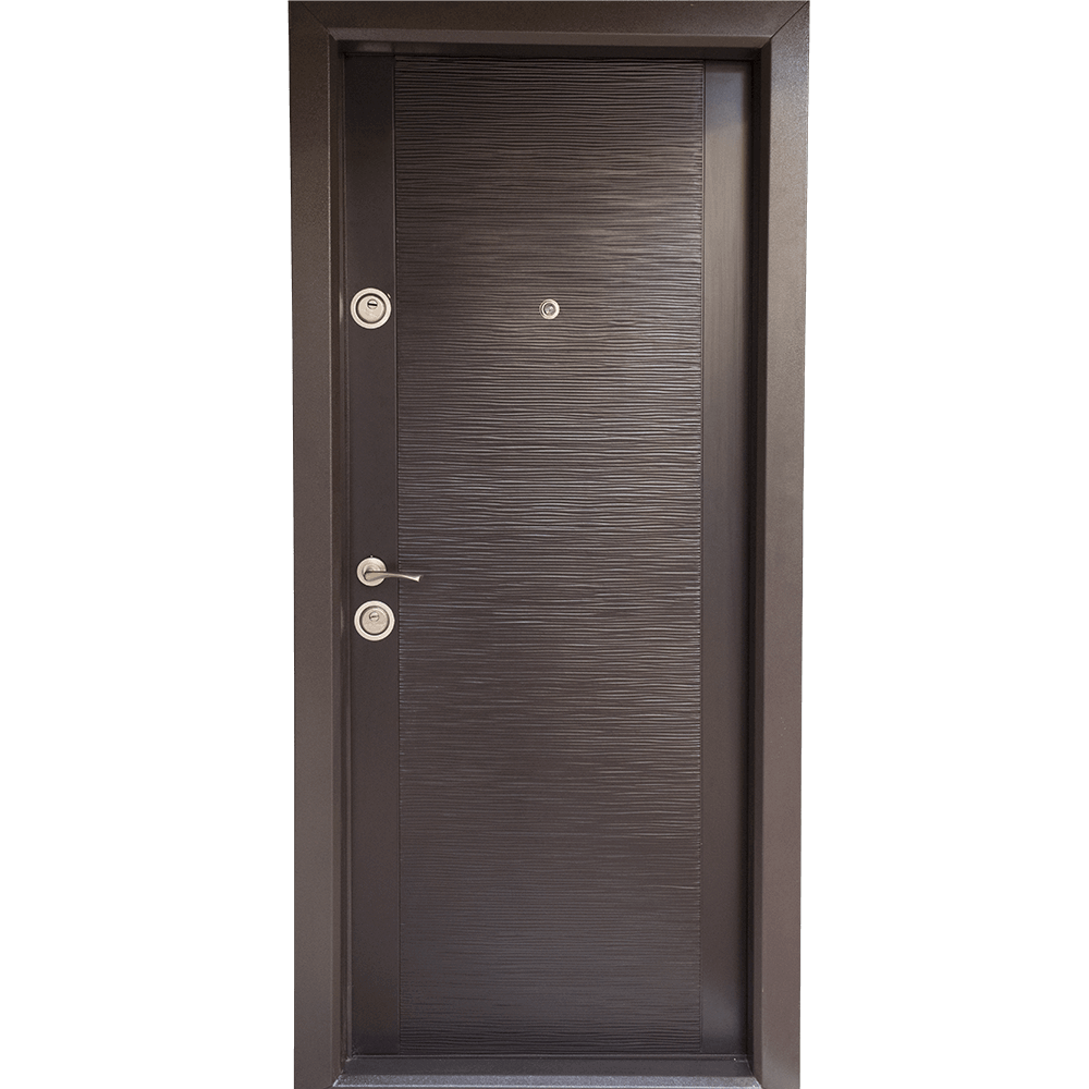 Usa metalica de intrare in apartament MOD 325, HDF, 880 x 2010 mm, deschidere dreapta, culoare wenge