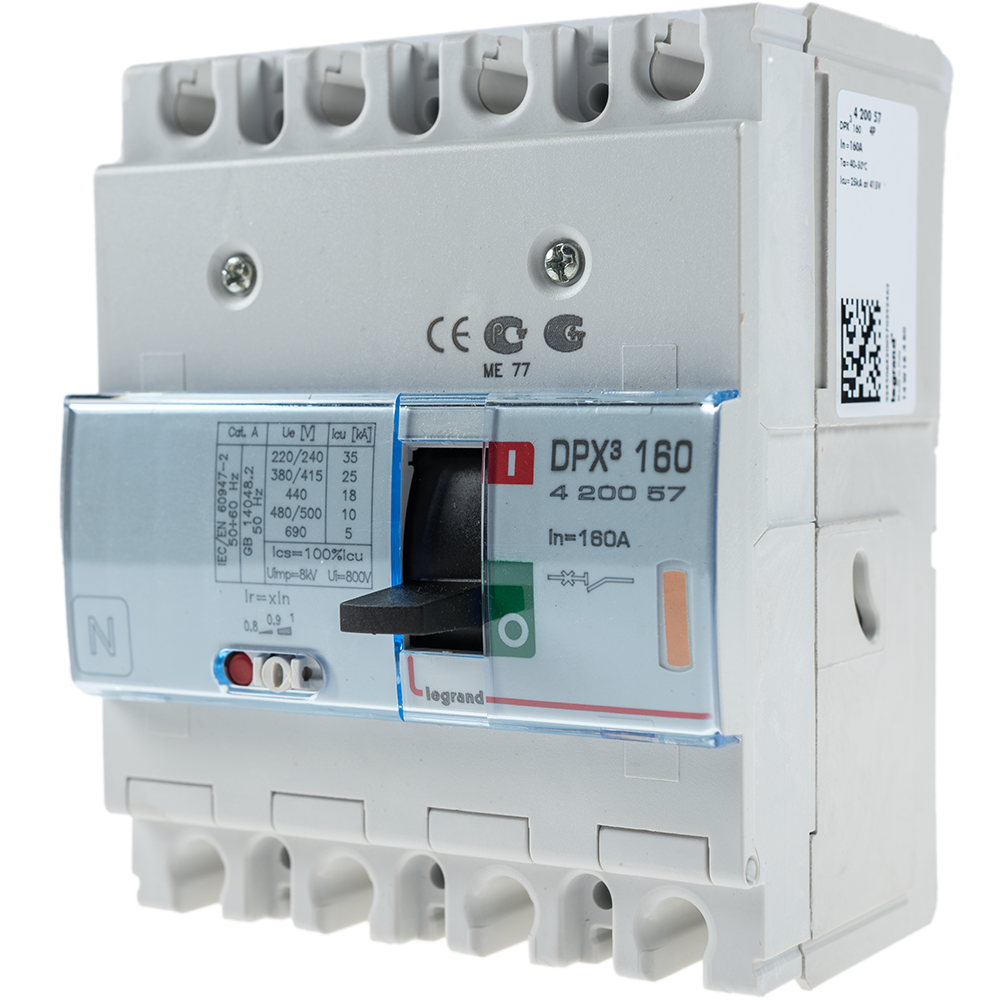 Disjunctor DPX3 25000 Legrand 420057, 4P, 160A