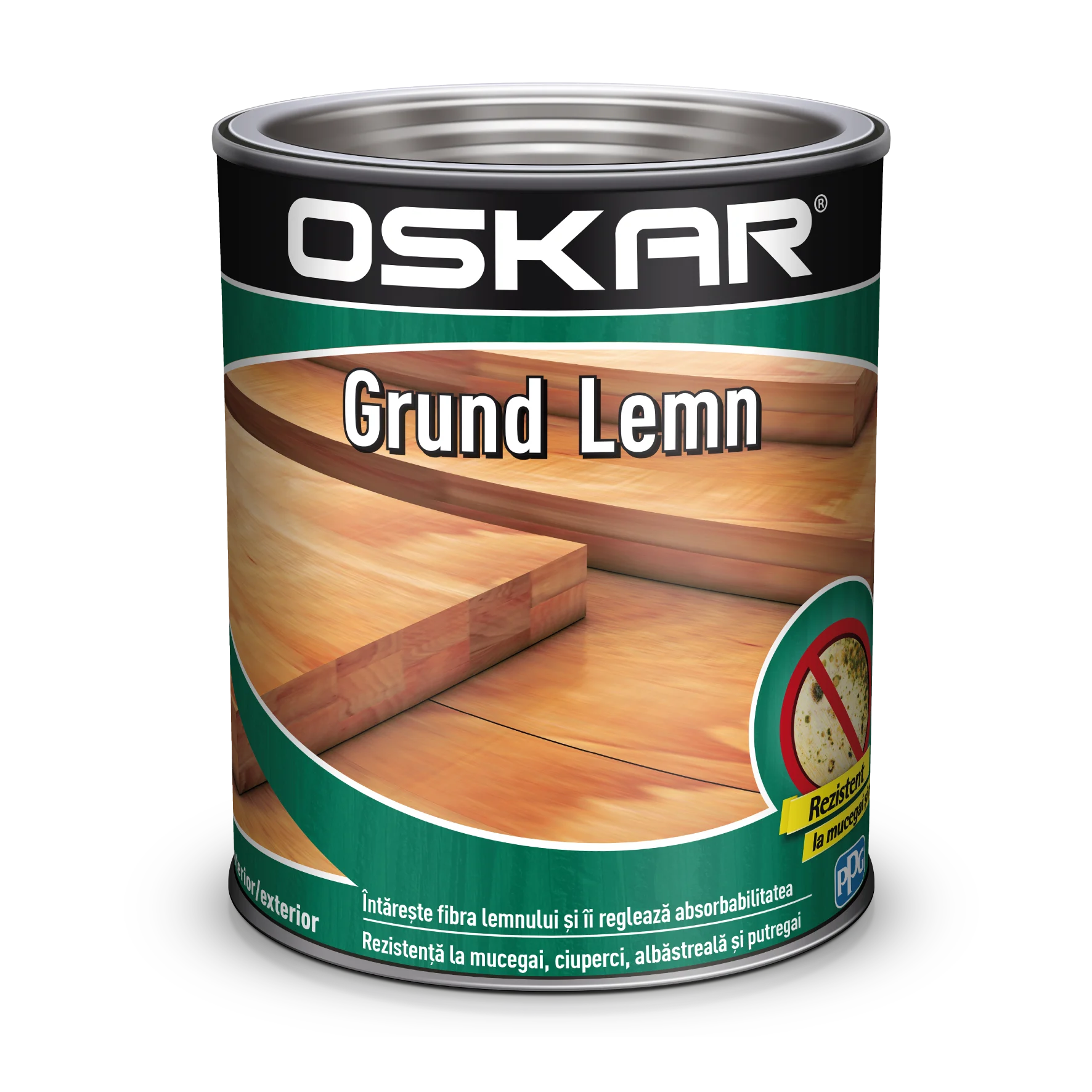 Grund pentru lemn, Oskar, interior/exterior, transparent, 2.5 l