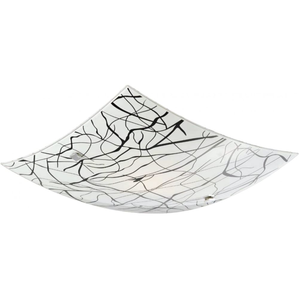Plafoniera Klausen Elysia 400, 3 x E27, metal + abajur sticla, IP20