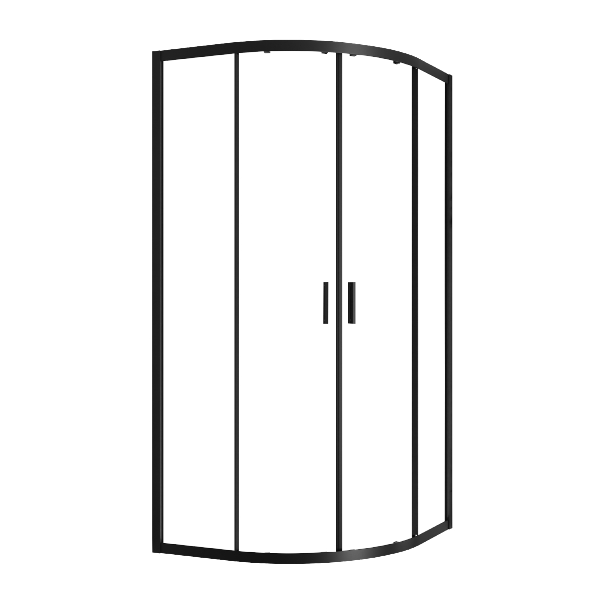 Inchidere dus Radaway Alienta Black A, culisant, sticla 5 mm, Easy Cleen, 90 x 90 x 1900 cm