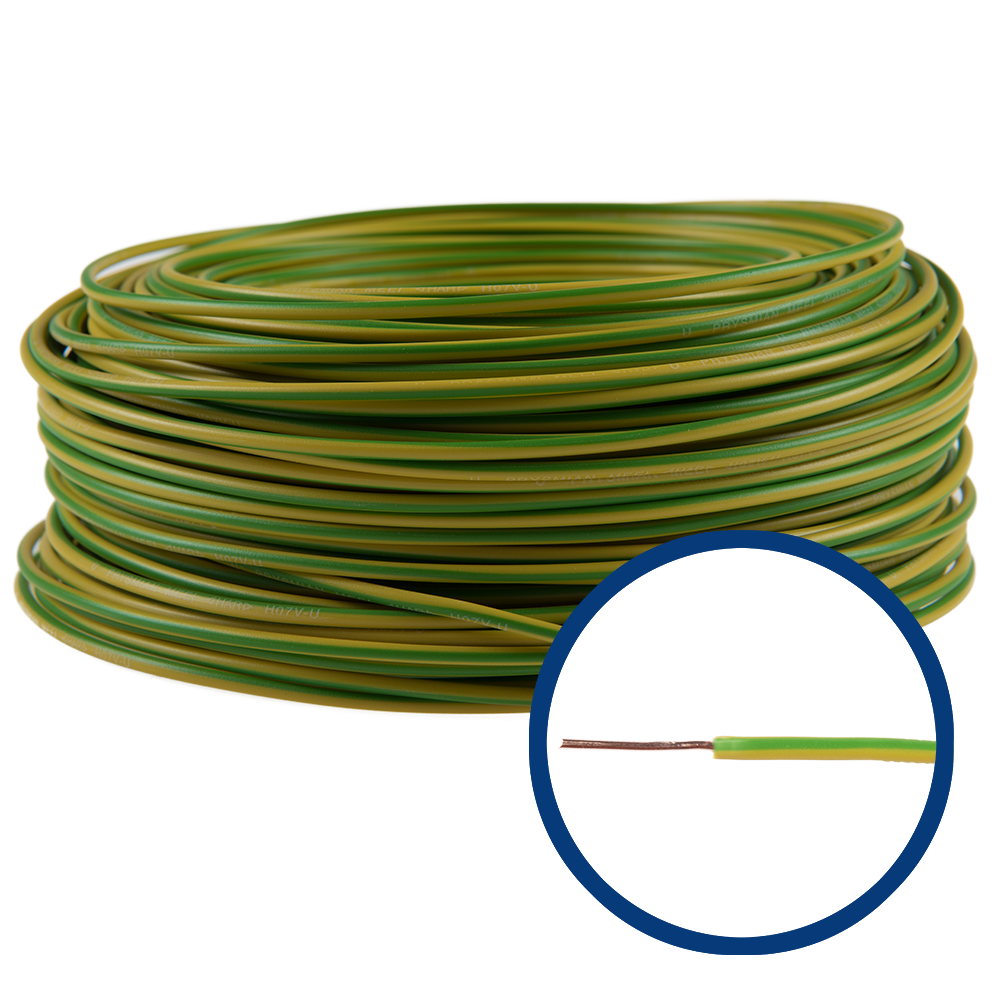 Cablu electric FY/ H07V-U 1,5 mm galben - verde
