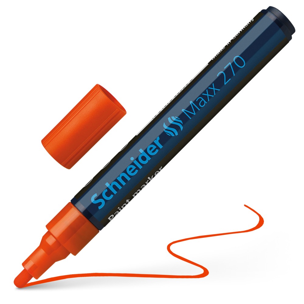 Marker cu vopsea Schneider 270, 1-3 mm, portocaliu