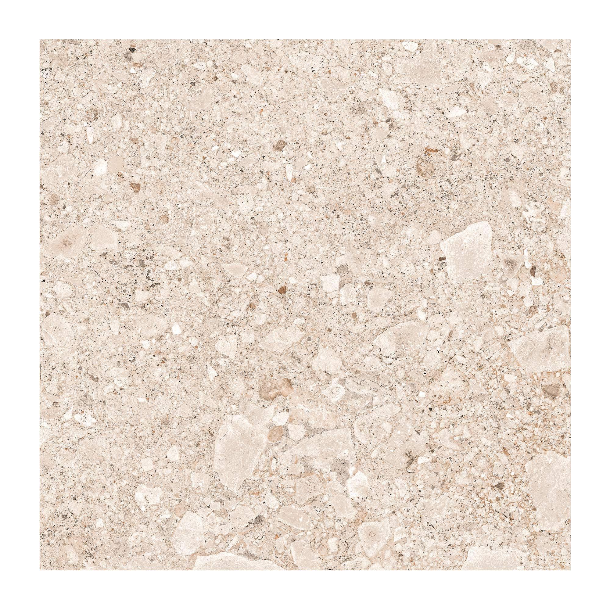 Gresie interior/exterior portelanata rectificata Cesarom Ceppo di Gre, bej, mat, aspect piatra, clasa aderenta R10, PEI V, 9 mm, 60 x 60 cm