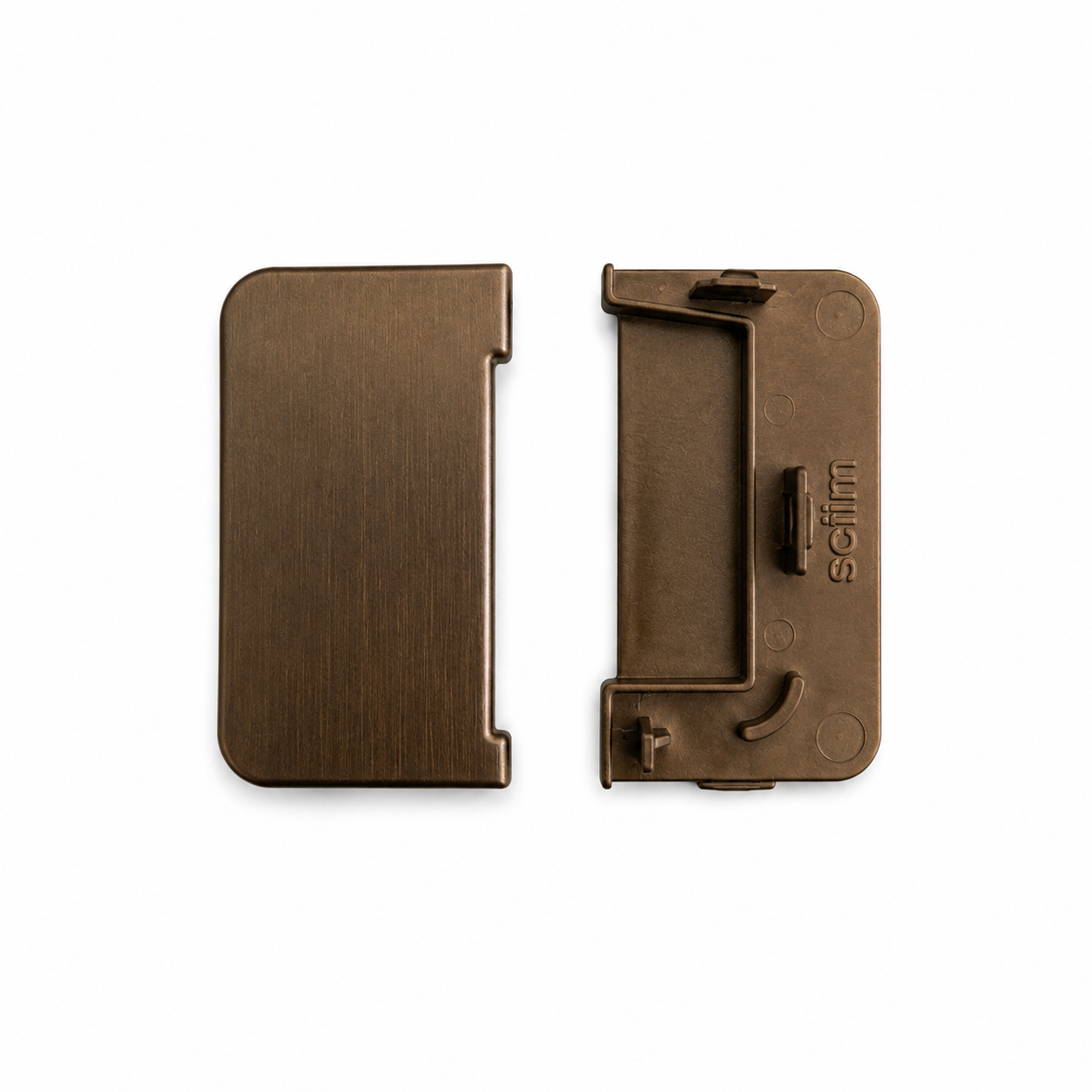 Set terminatie stanga/dreapta profil Gola 8401, plastic, bronz