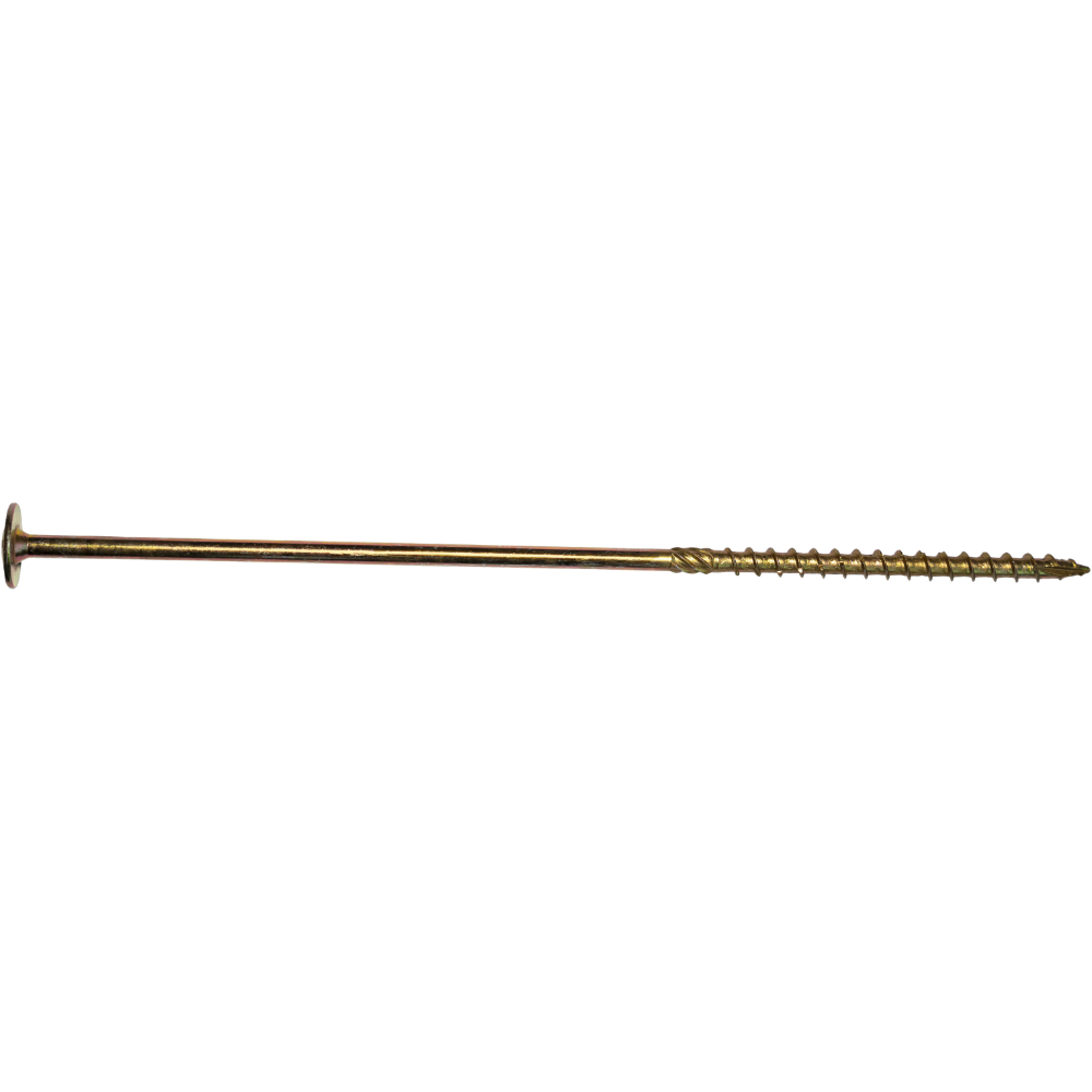 Surub dulgherie cap plat, otel zincat galben, TX40, 8 x 240 mm