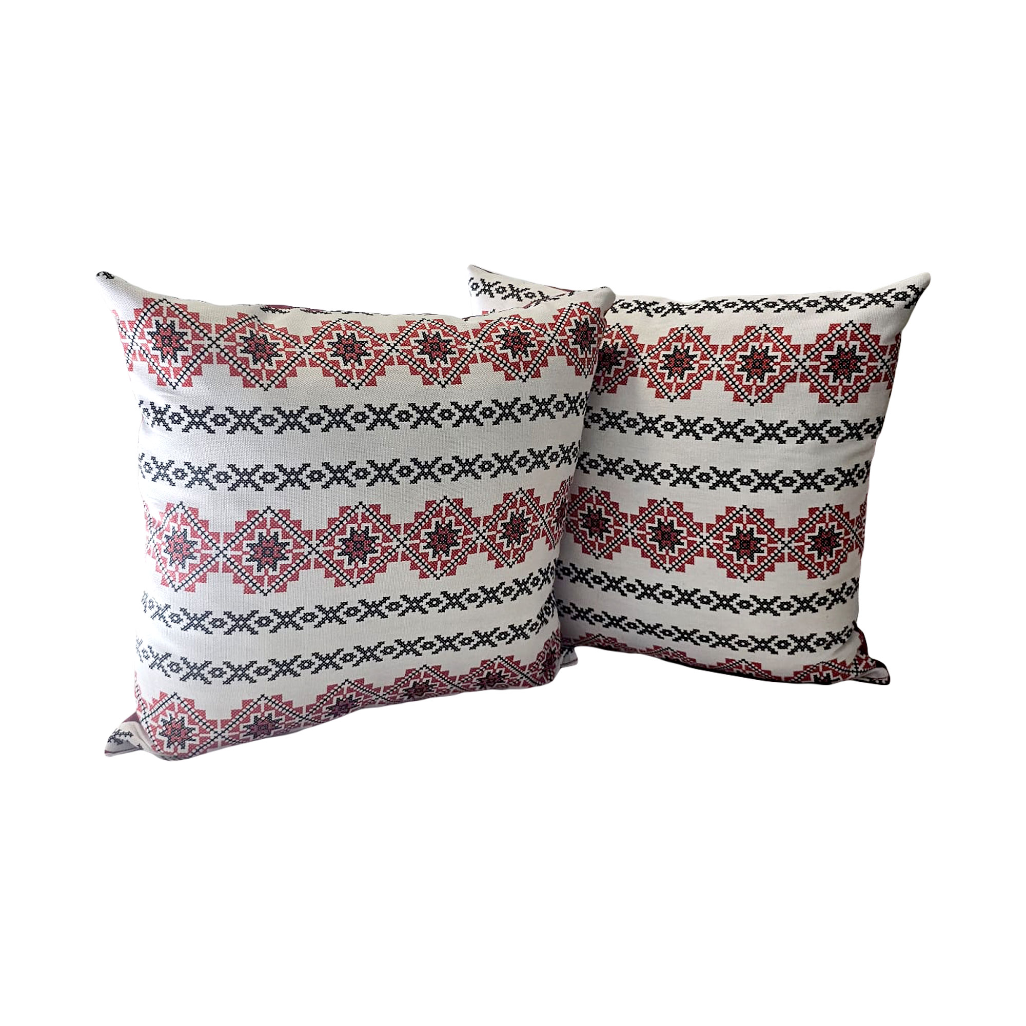 Set 2 perne decor Rustic, bumbac/polister, multicolor, 40 x 40 cm