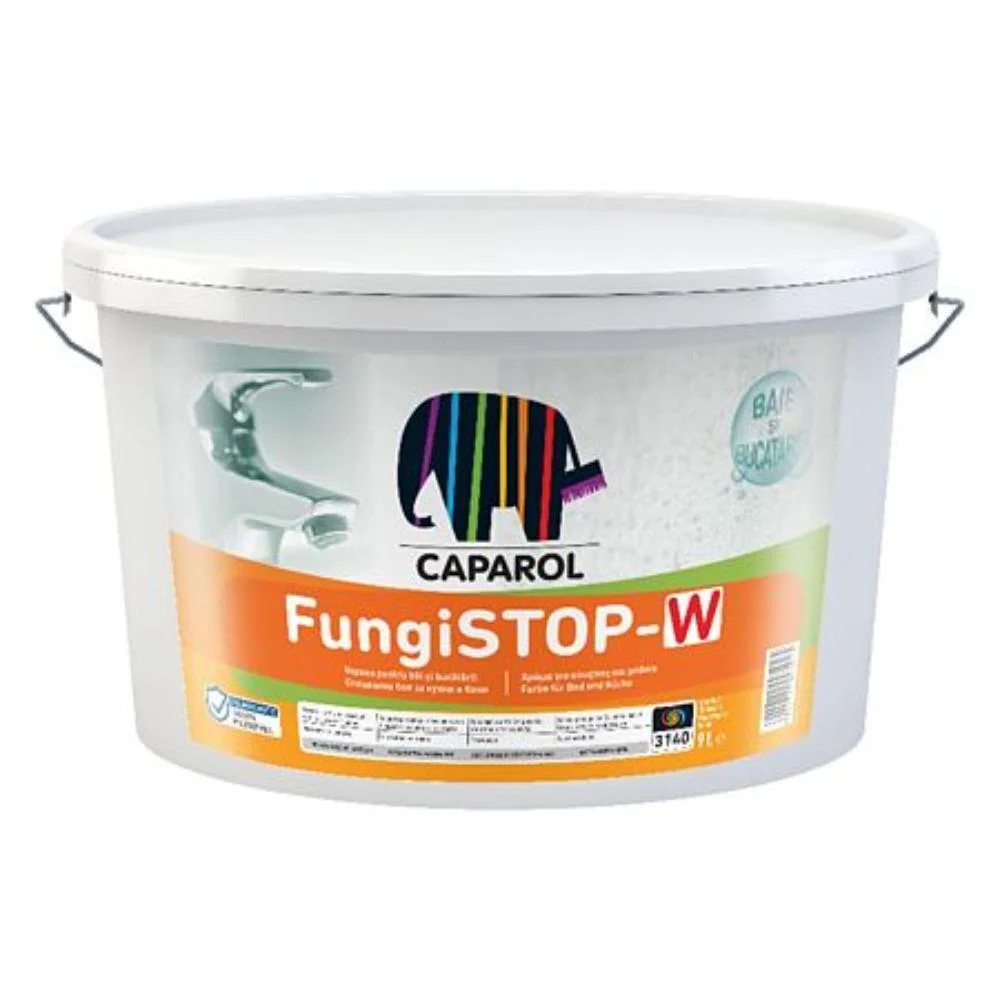 Vopsea lavabila antimucegai Caparol FungiStop-W, interior, alb, 9 l