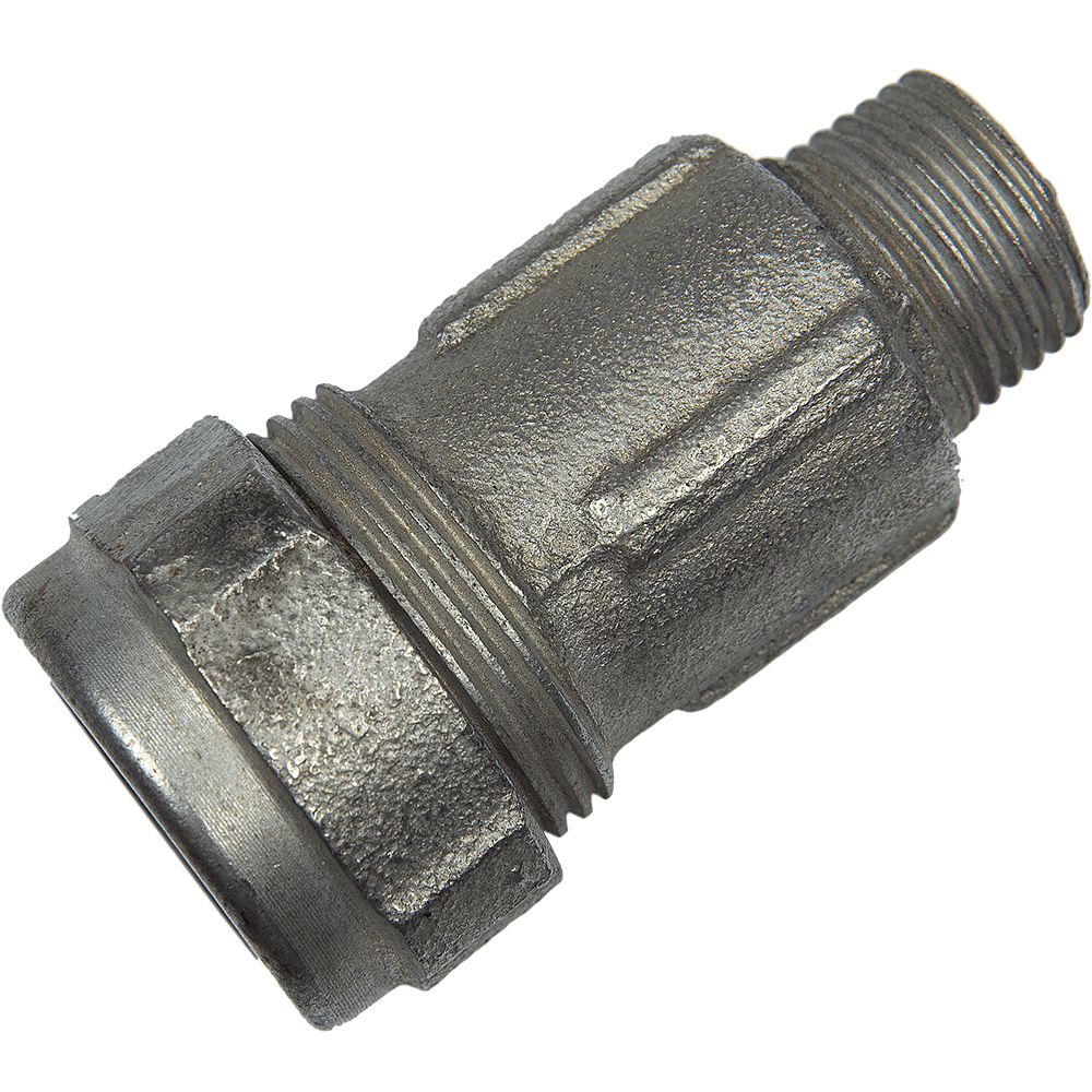 Mufa rapida, filet interior-exterior, fonta zincata, 1/2 inch