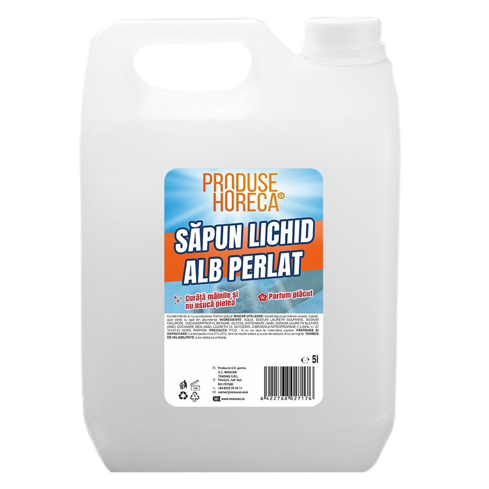 Sapun lichid Misavan, pH neutru, alb perlat, 5 l