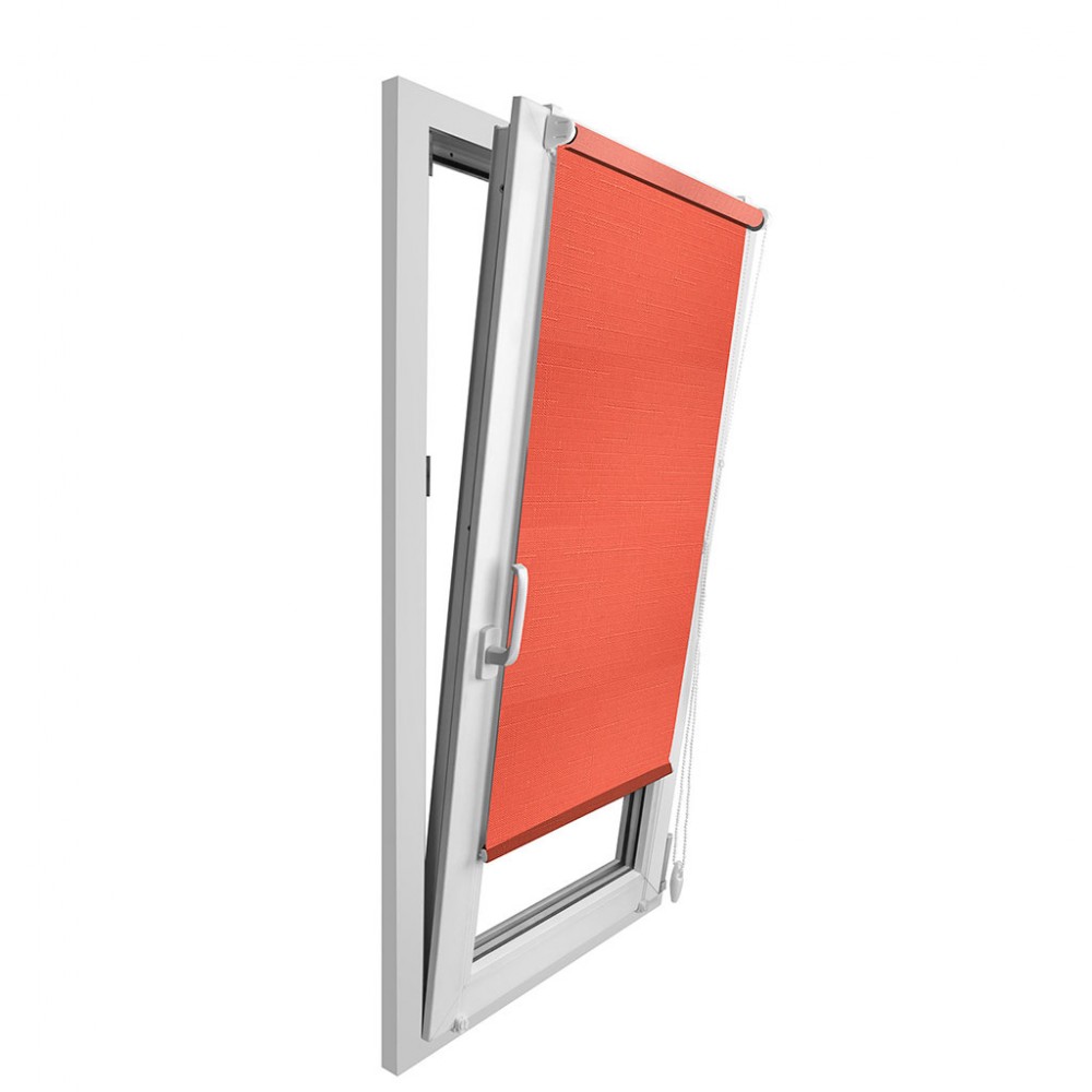 Rulou textil translucid Romance Clemfix Colors K7, 42 x 160 cm, portocaliu inchis