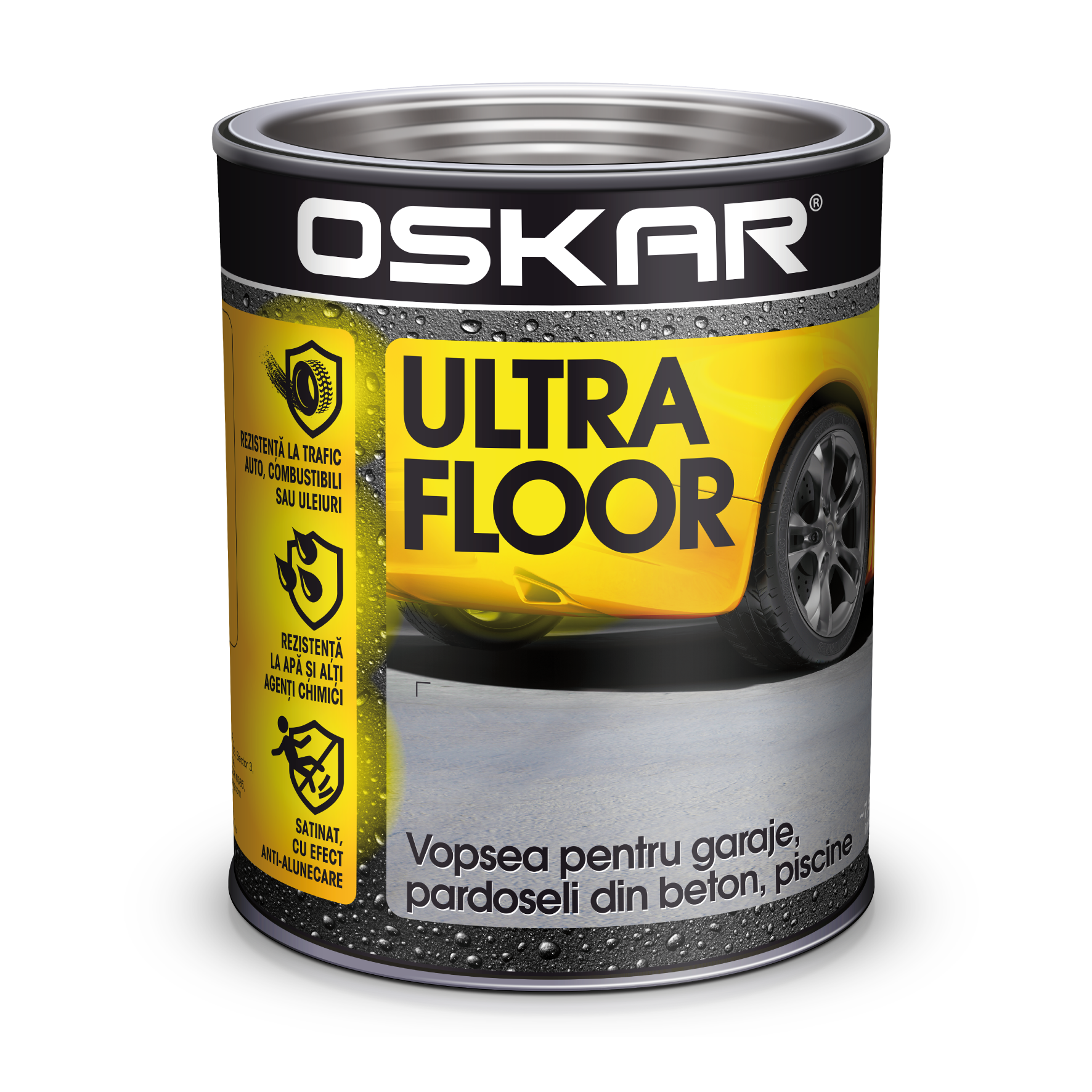 Vopsea beton / piscina Oskar Ultra Floor, cement grey, interior/exterior, 0.75 l