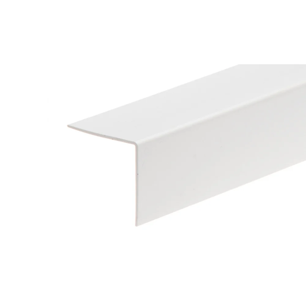 Profil de colt L PVC, alb, 50 x 50 x 2750 mm