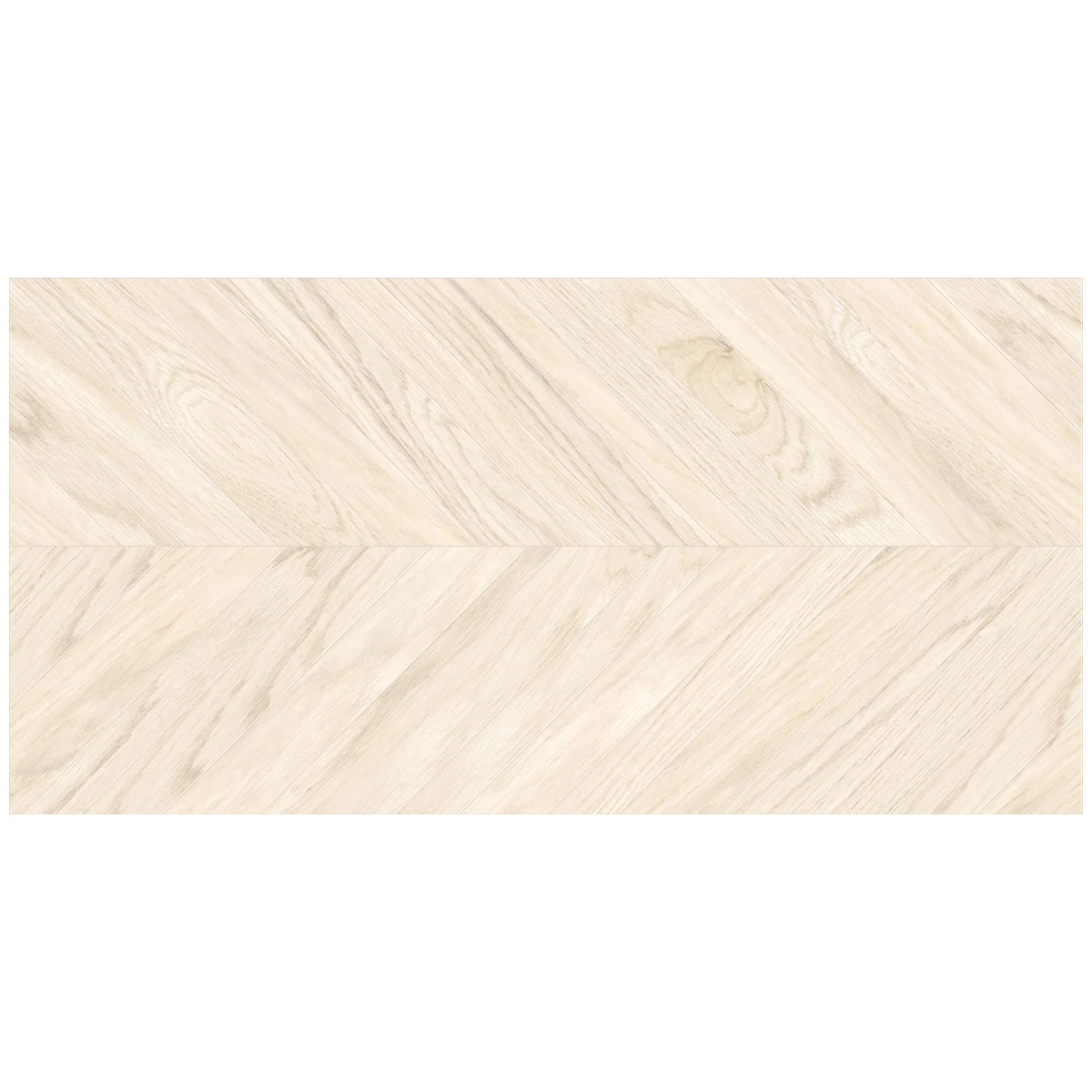 Gresie portelanata exterior/interior KAI Tilia Natural, rectificata, tip chevron, mat, decor lemn, crem, 60 x 120 cm
